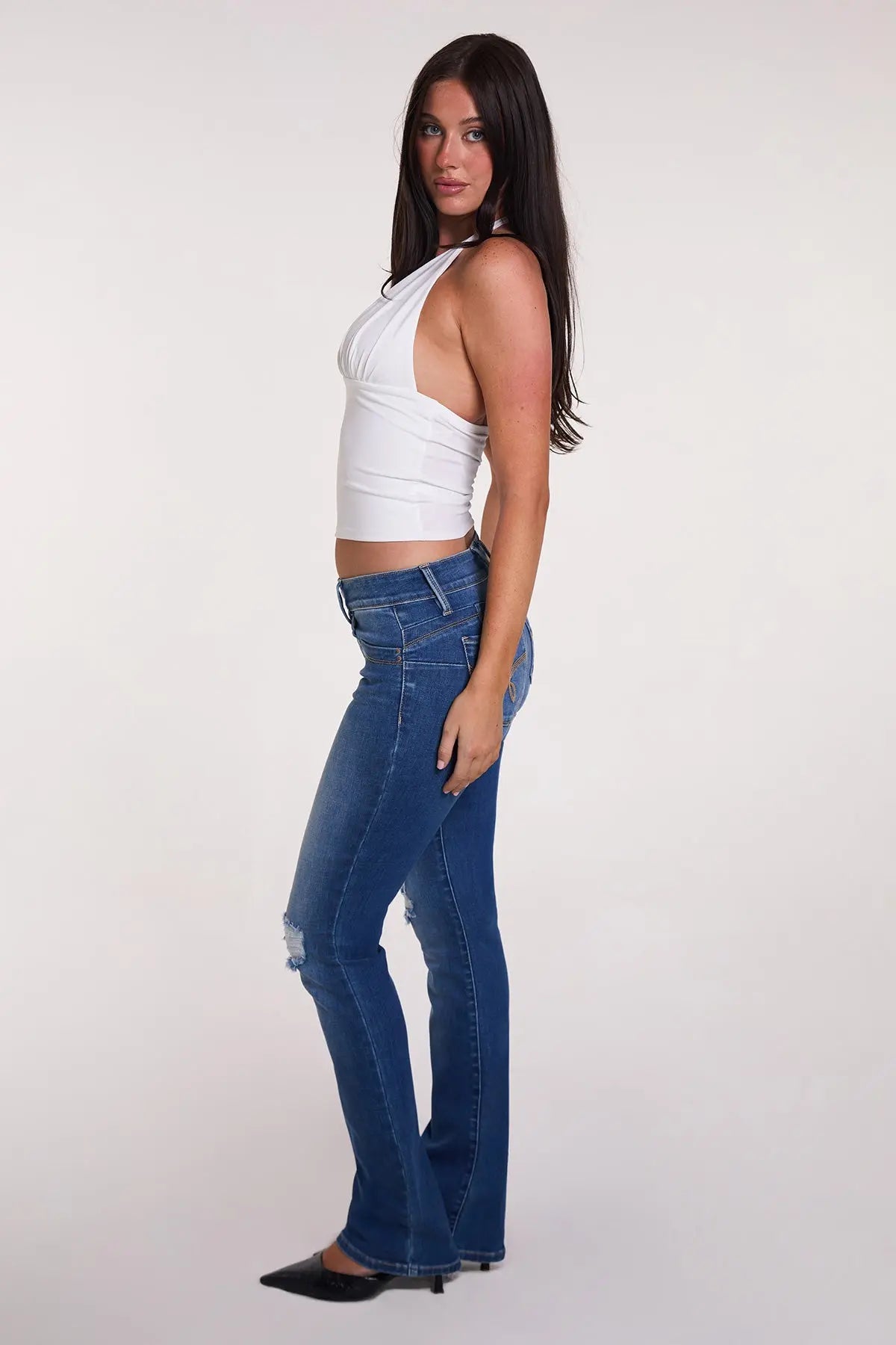 Women's Luxe Mid Rise WannaBettaButt Bootcut Jeans YMI JEANS