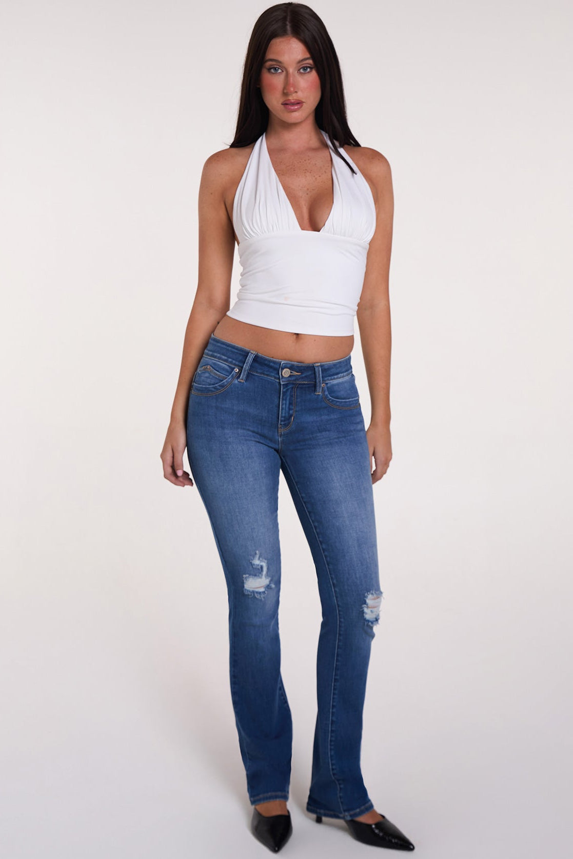 Women's Luxe Mid Rise WannaBettaButt Bootcut Jeans YMI JEANS