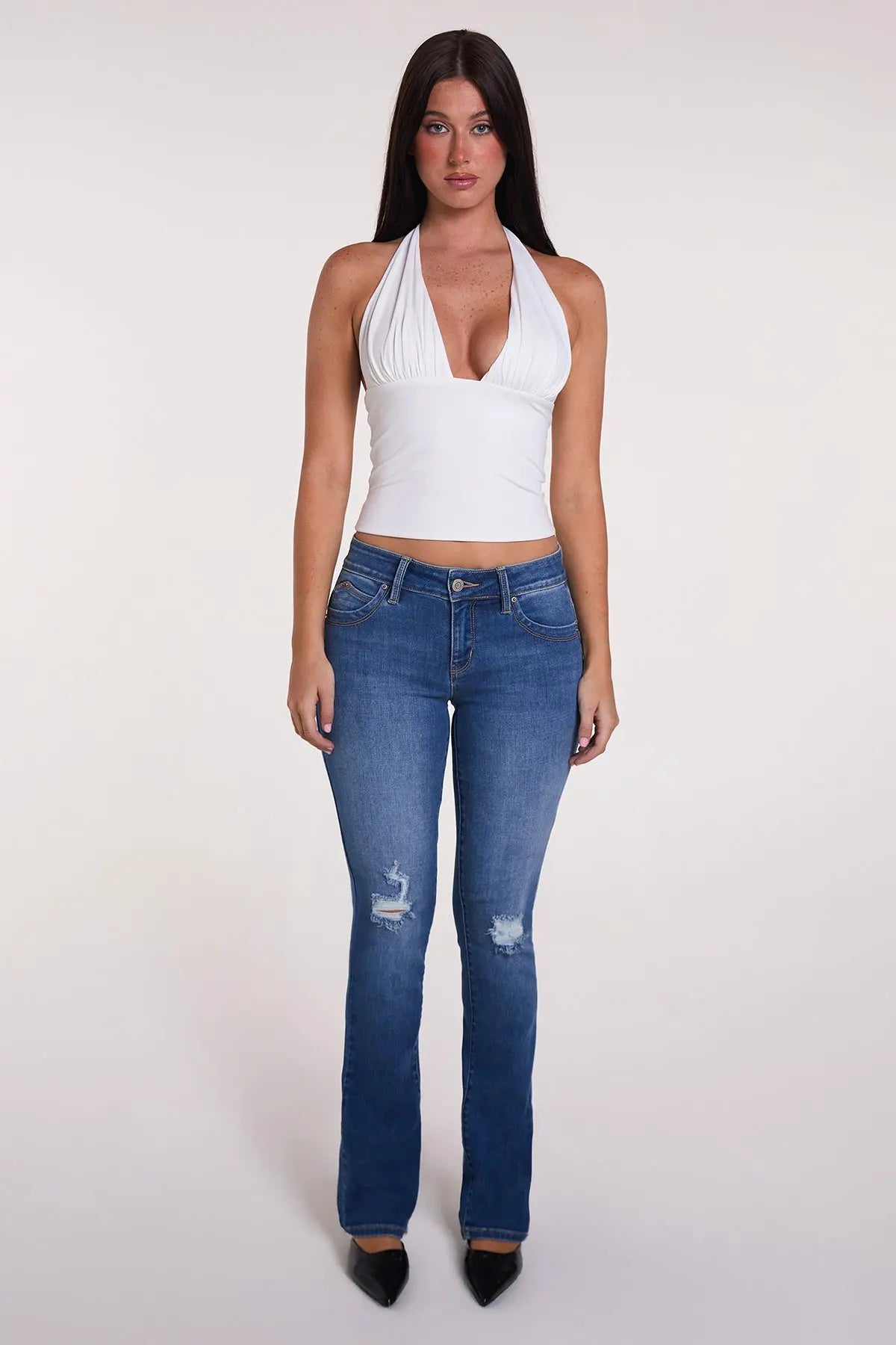 Women's Luxe Mid Rise WannaBettaButt Bootcut Jeans YMI JEANS