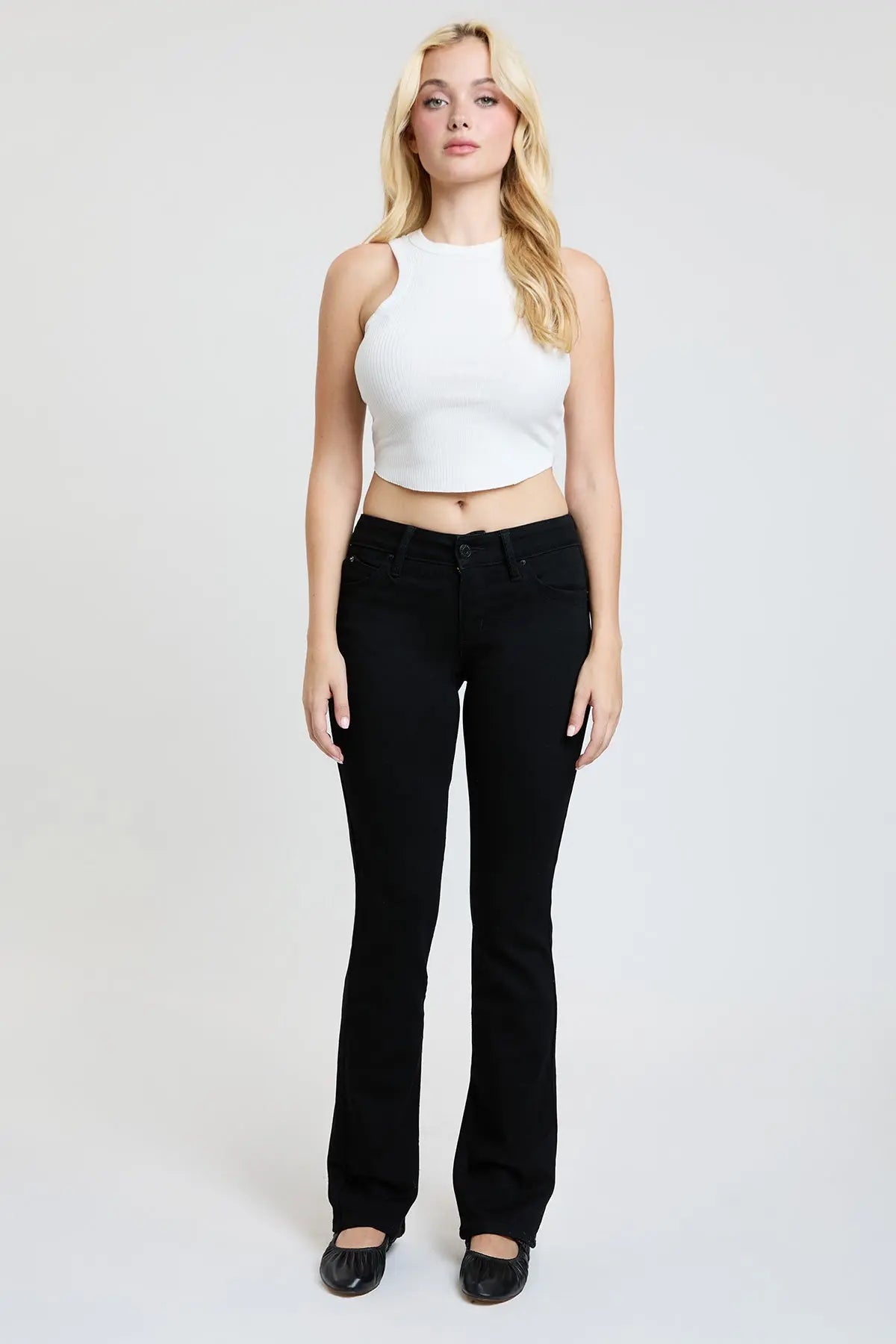 Women's Luxe Mid Rise WannaBettaButt Bootcut Jeans YMI JEANS