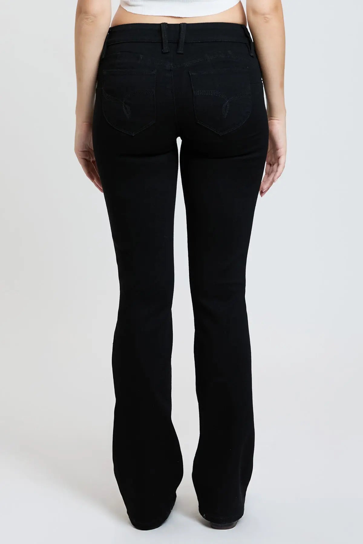 Women's Luxe Mid Rise WannaBettaButt Bootcut Jeans YMI JEANS