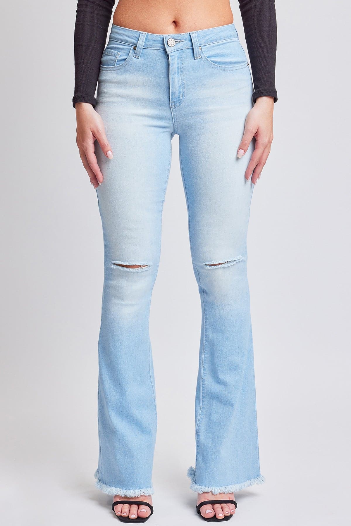 YMI JEANS Women's Essential  Super Flare High Rise Jeans-Long Inseam - Alternate Angle