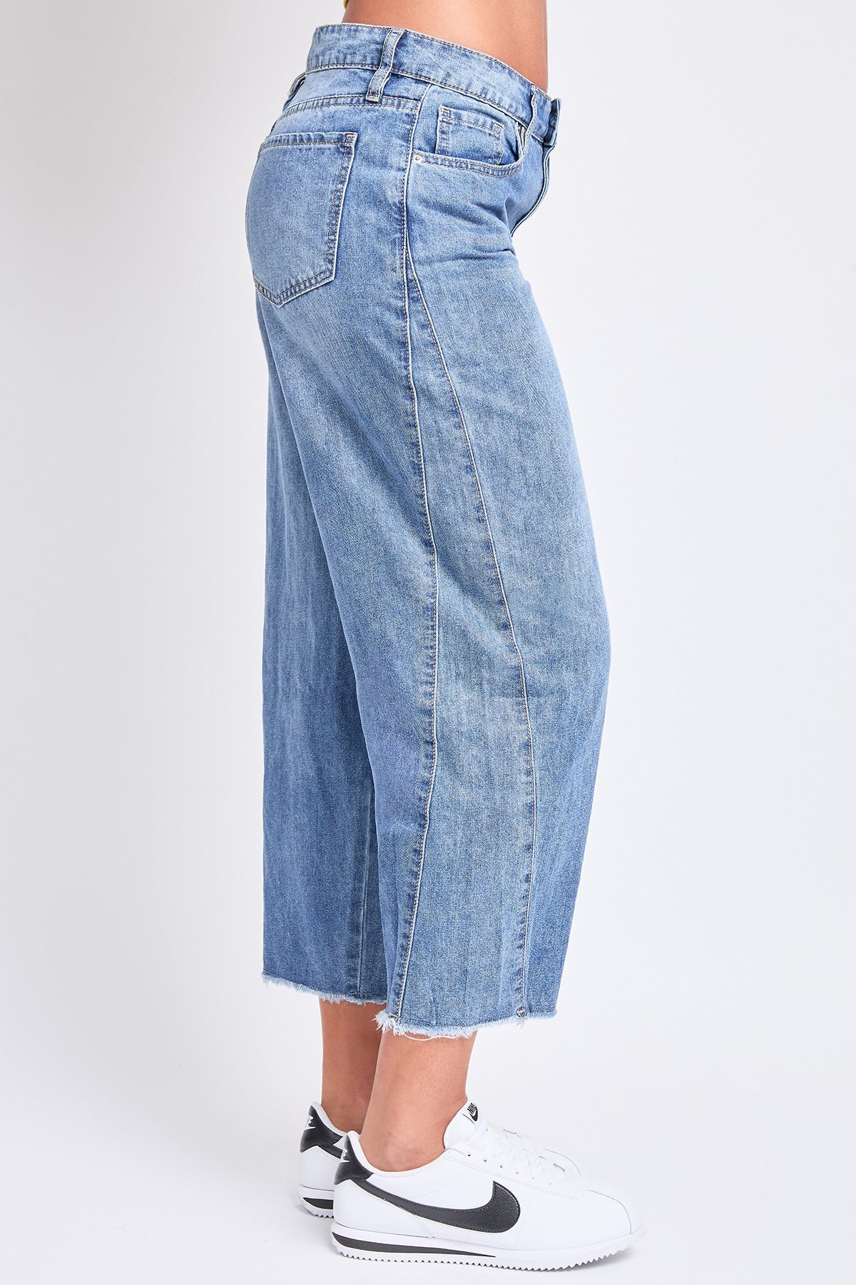 YMI Jeans: Baggy Cropped Frayed Jeans