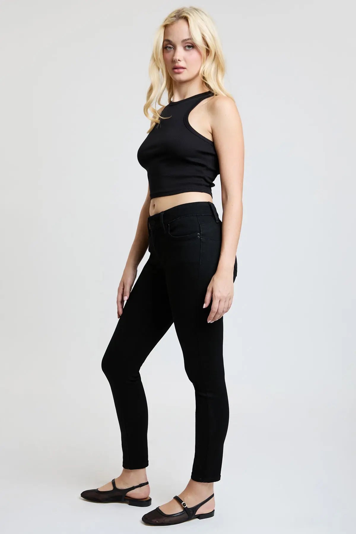 Women's Luxe Mid Rise WannaBettaButt Skinny Jeans YMI JEANS