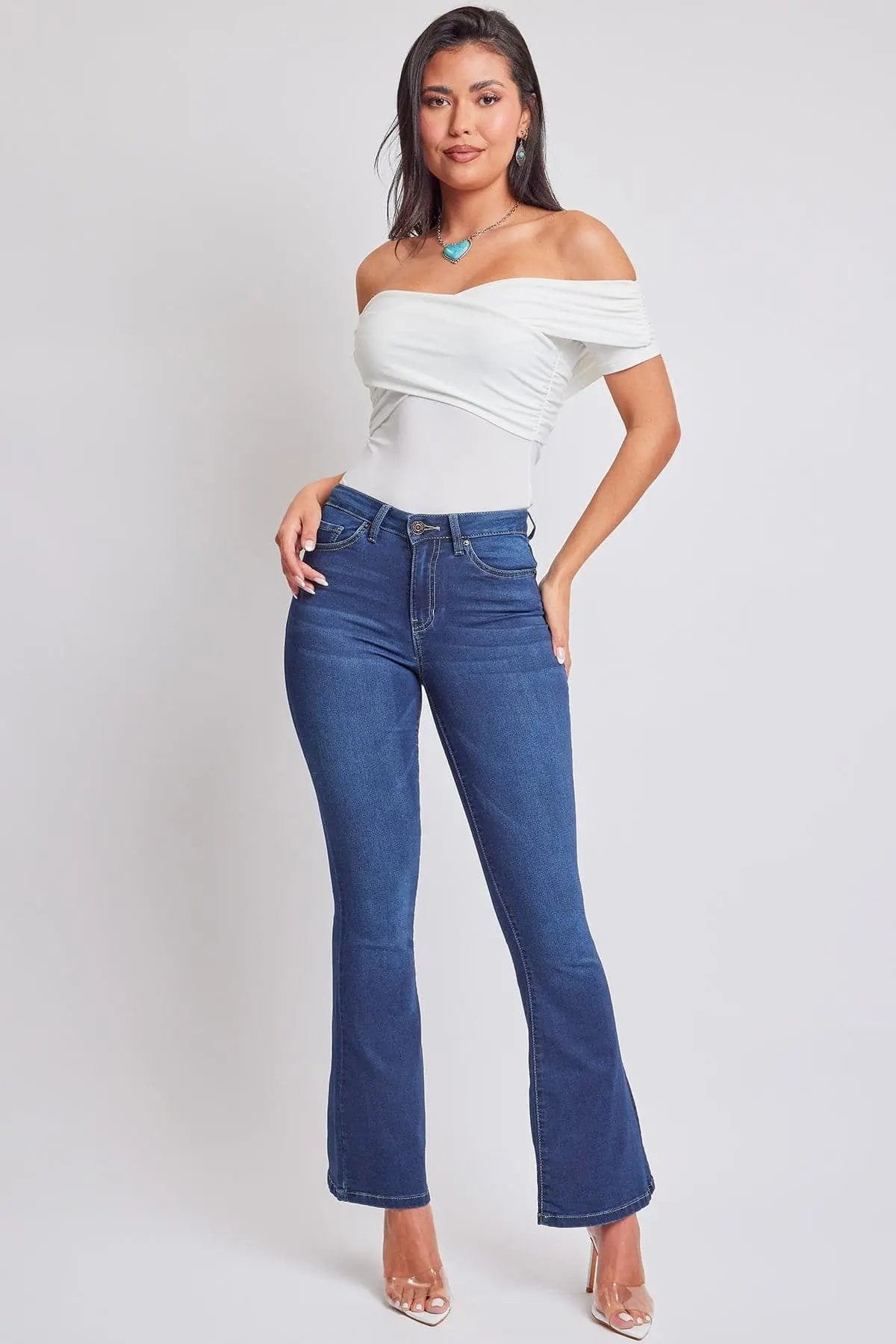 Women's Essential HyperDenim Flare Jeans With Regular Inseam - Love Salve