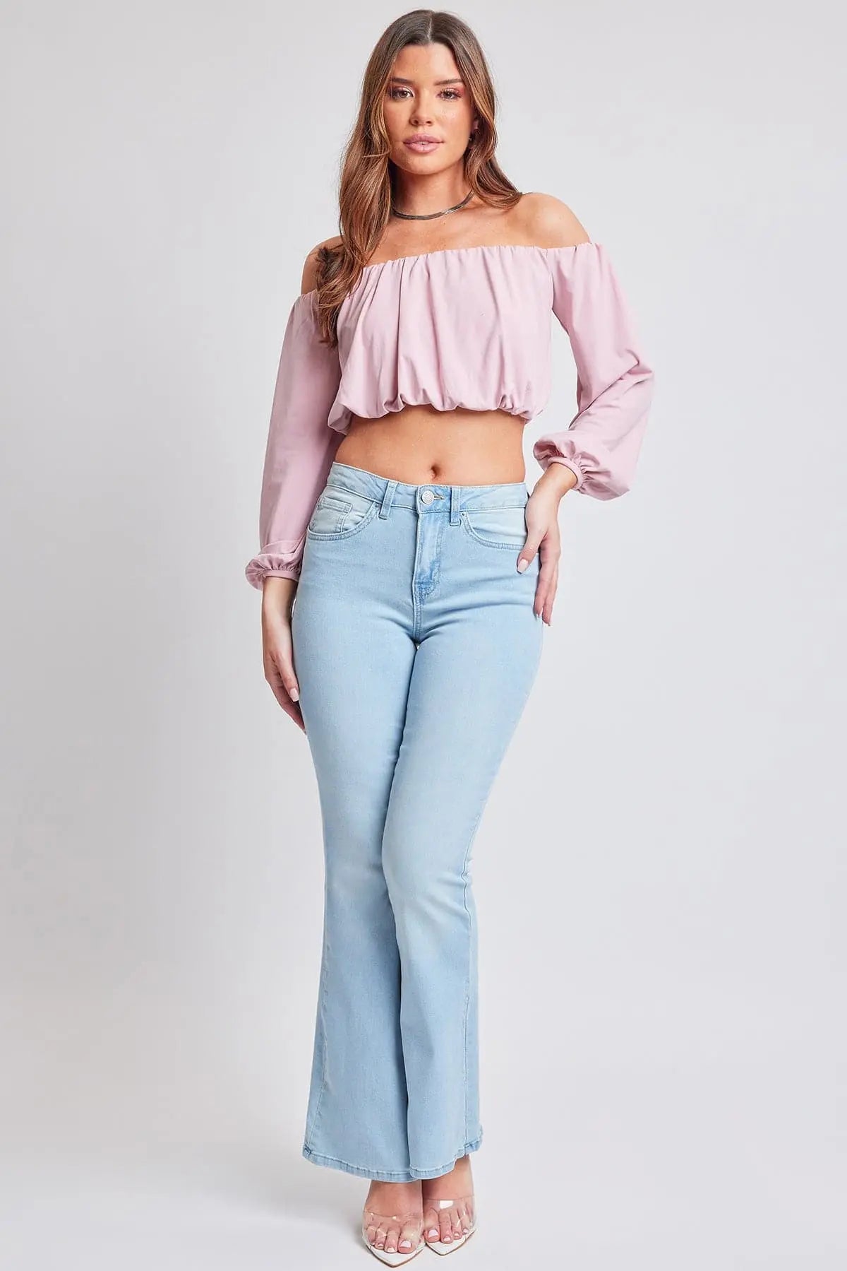 Women's Essential Non-Distressed Flare Jeans YMI JEANS