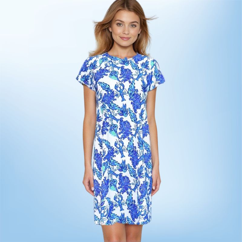 Hyannis Tee Shirt Dress in Beyond the Sea Purple Hue