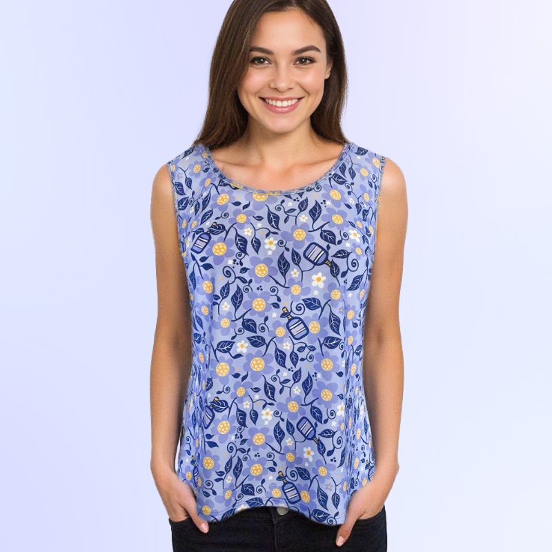 Cambridge Tank Top Pickleball Garden Lilac Relaxed Fit