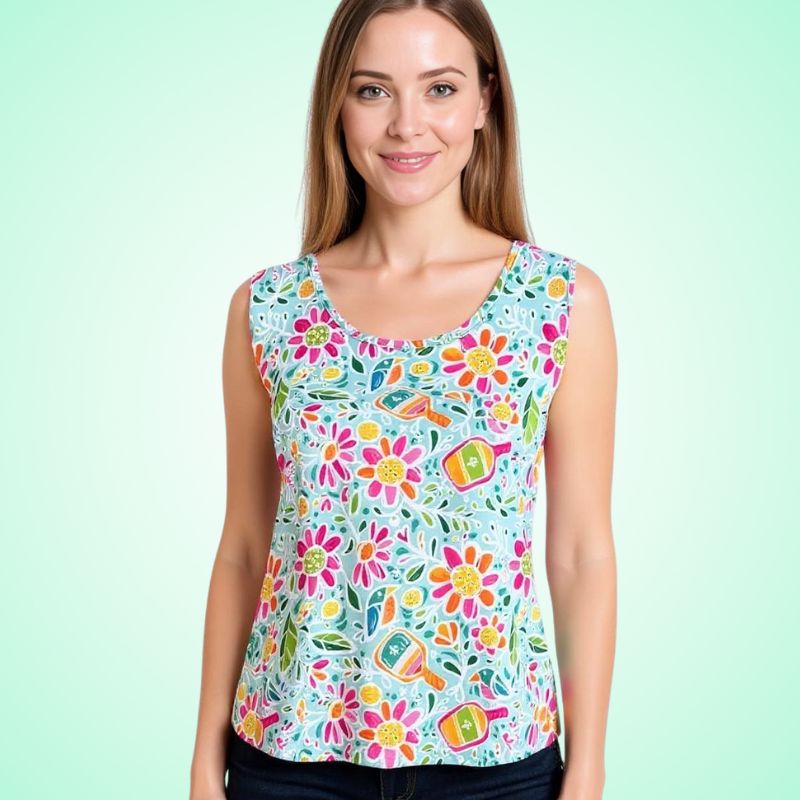 Cambridge Tank Top Pickle Me Pink Aqua Sportswear Gear