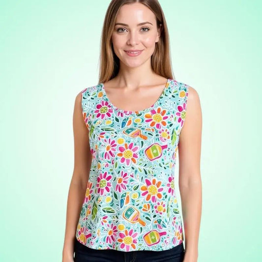 Cambridge Tank Top Pickle Me Pink Aqua Sportswear Gear Katherine Way