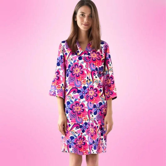 Katherine Way Vero Beach Tunic Dress Day Tripper Pink Creamsicle Dress - Premium Quality Product | Fast Shipping & Returns Katherine Way