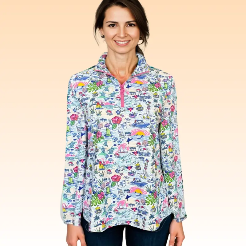 Anna Maria Watersporting Pullover Quarter Zip Athleisure ... Katherine Way