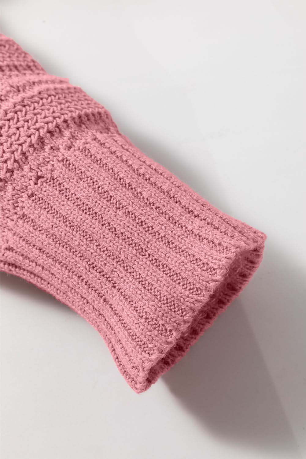 Peach blossom knit hoodie with raglan sleeves - Love Salve 