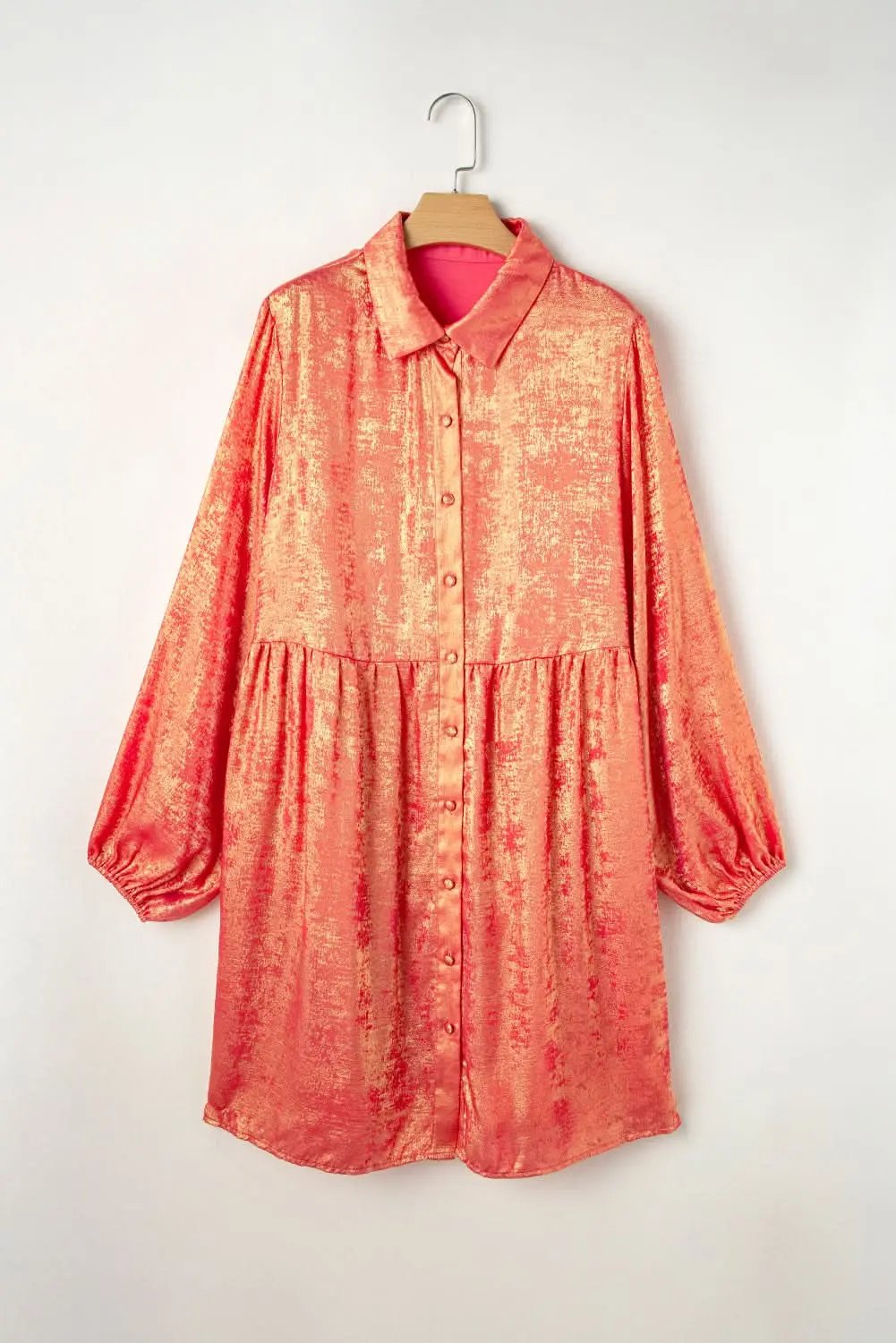 Peach blossom plus size mini dress - Love Salve 