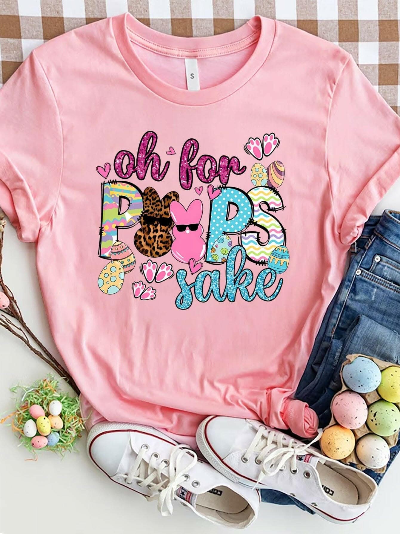 Peeps round neck t-shirt in soft polyester 