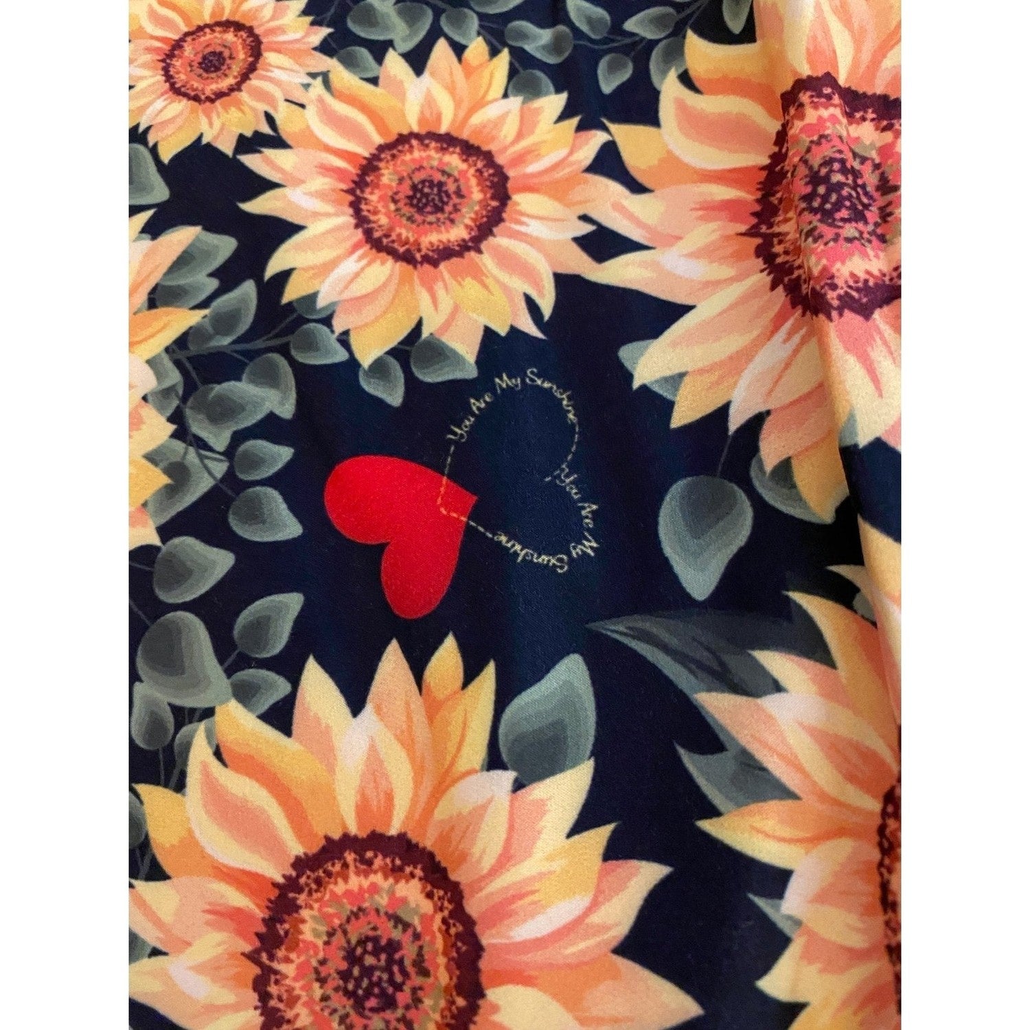 Sunflower Leggings with Black Lace Capri MM