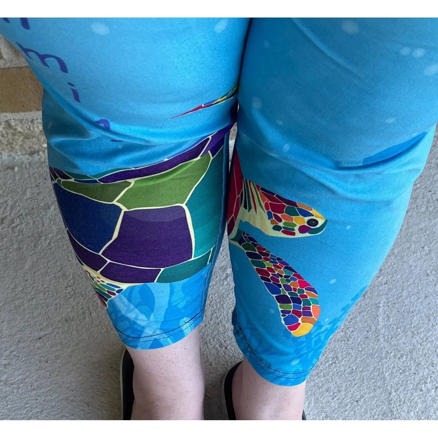 Sea You Soon Capri Leggings with Turtle - Pockets MM