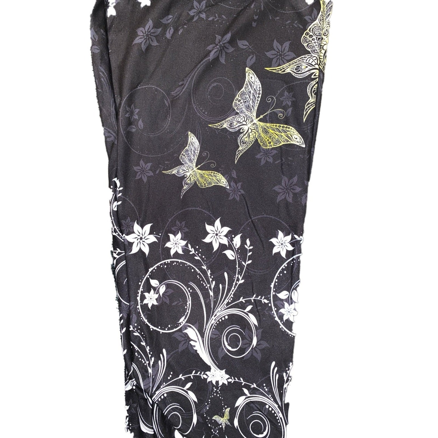 Gold Butterfly Effect Full Length Leggings with Pockets MM