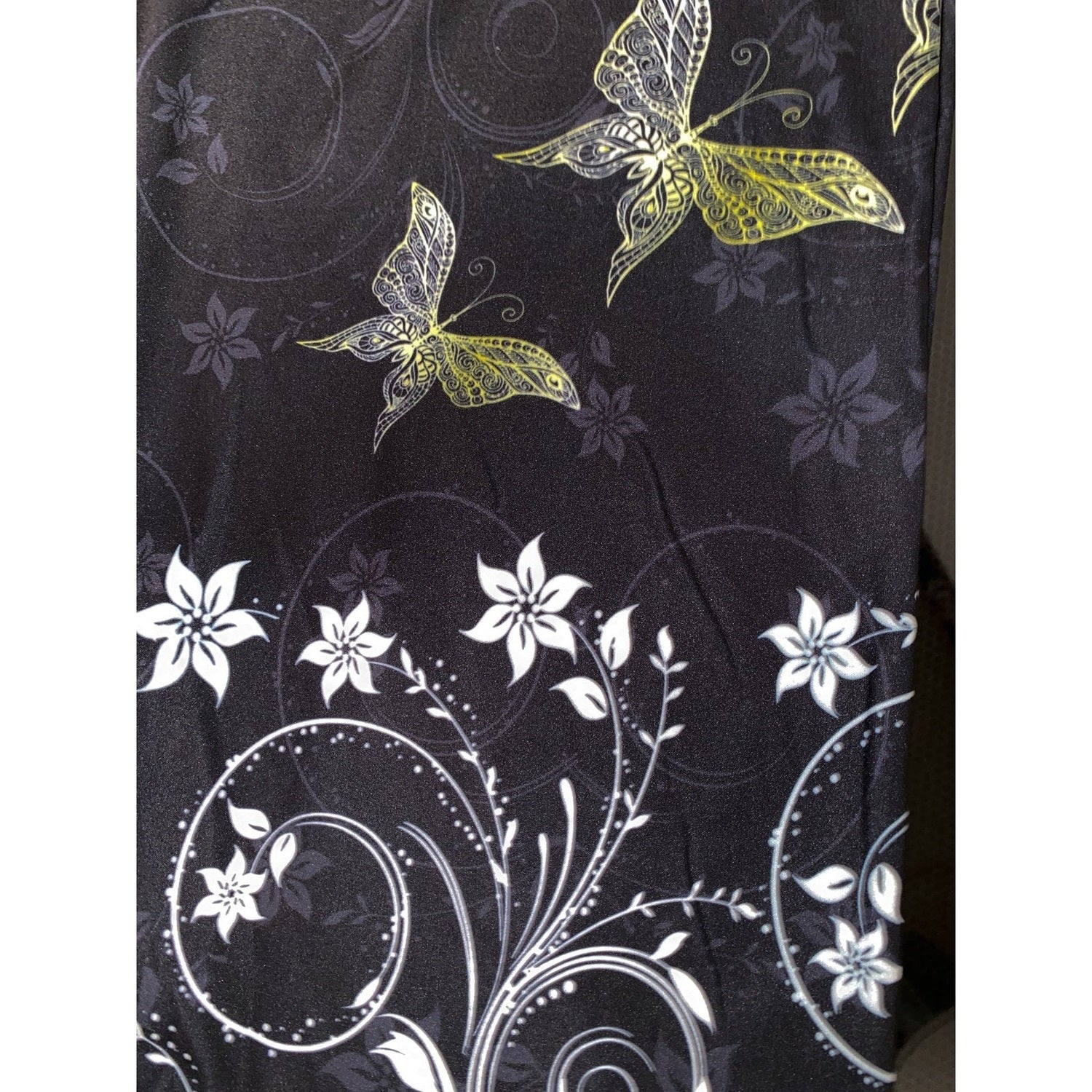 Gold Butterfly Effect Full Length Leggings with Pockets MM