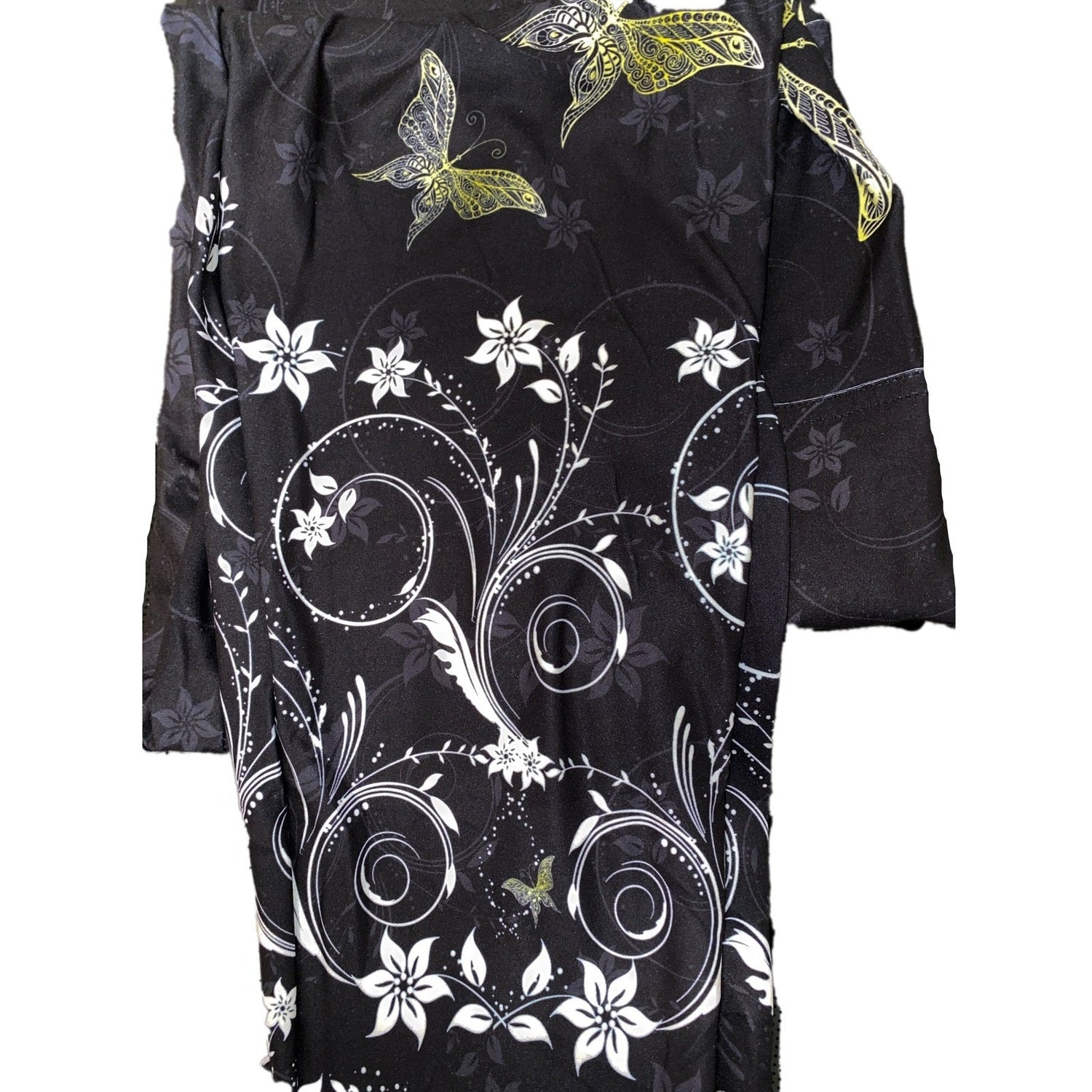 Gold Butterfly Effect Full Length Leggings with Pockets MM