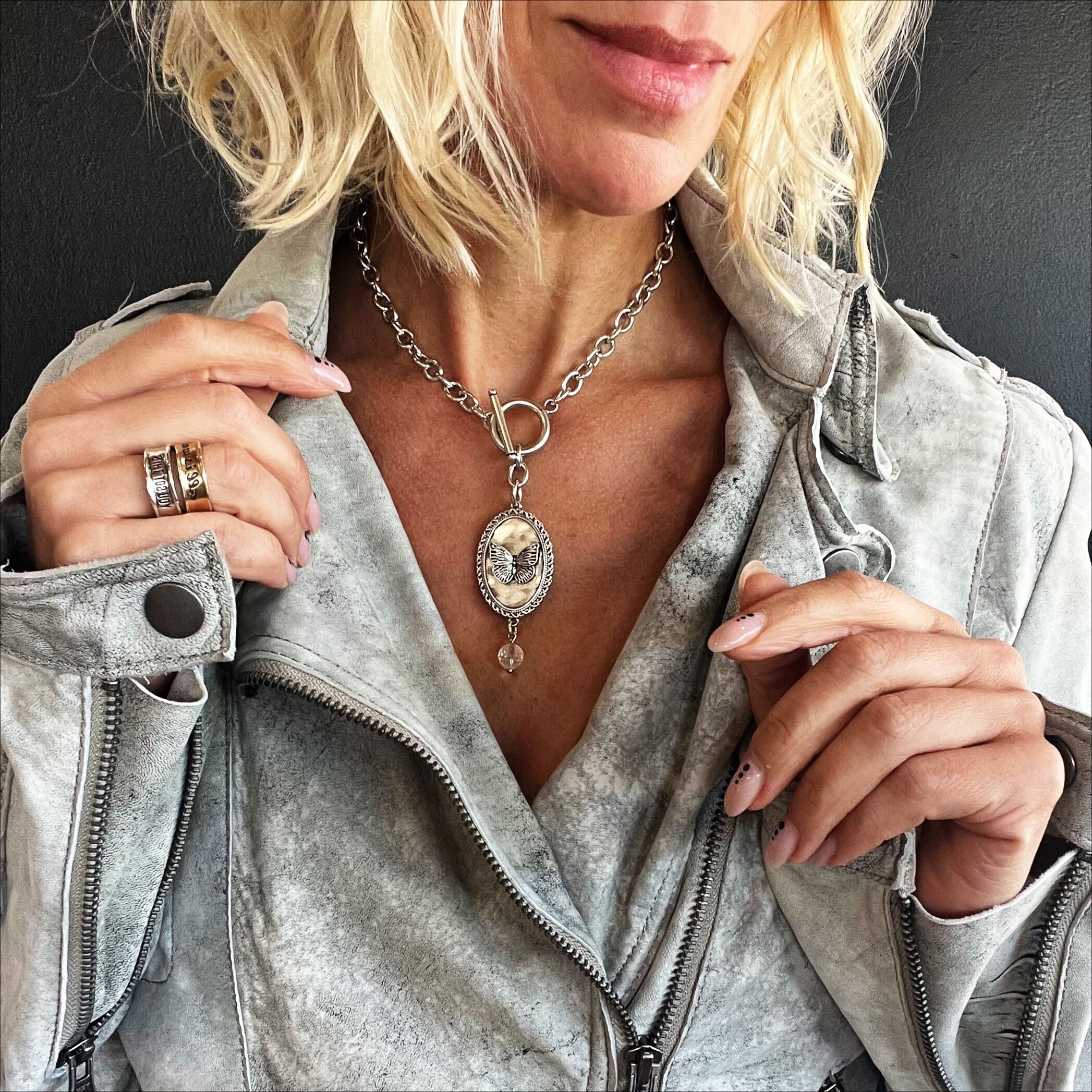 She Believed She Could Butterfly Choker Necklace Katia Designs