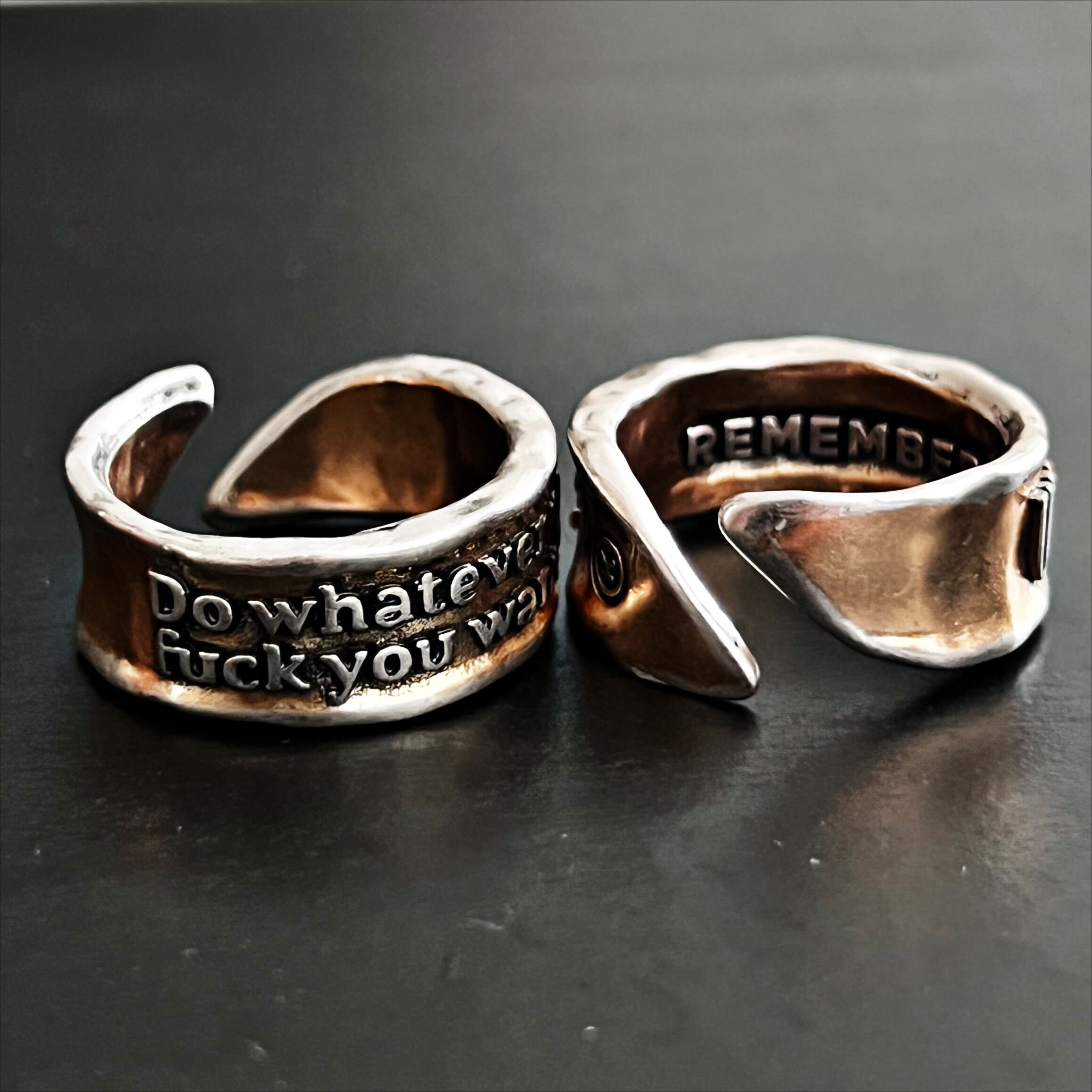 Do Whatever The F*ck You Want Remember Adjustable Ring Katia Designs
