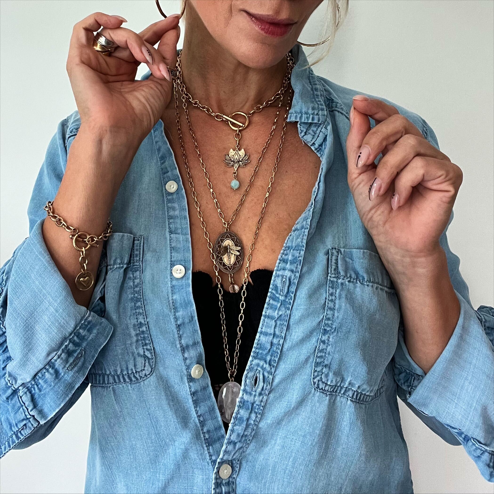 Have Faith Lotus Choker Necklace Katia Designs