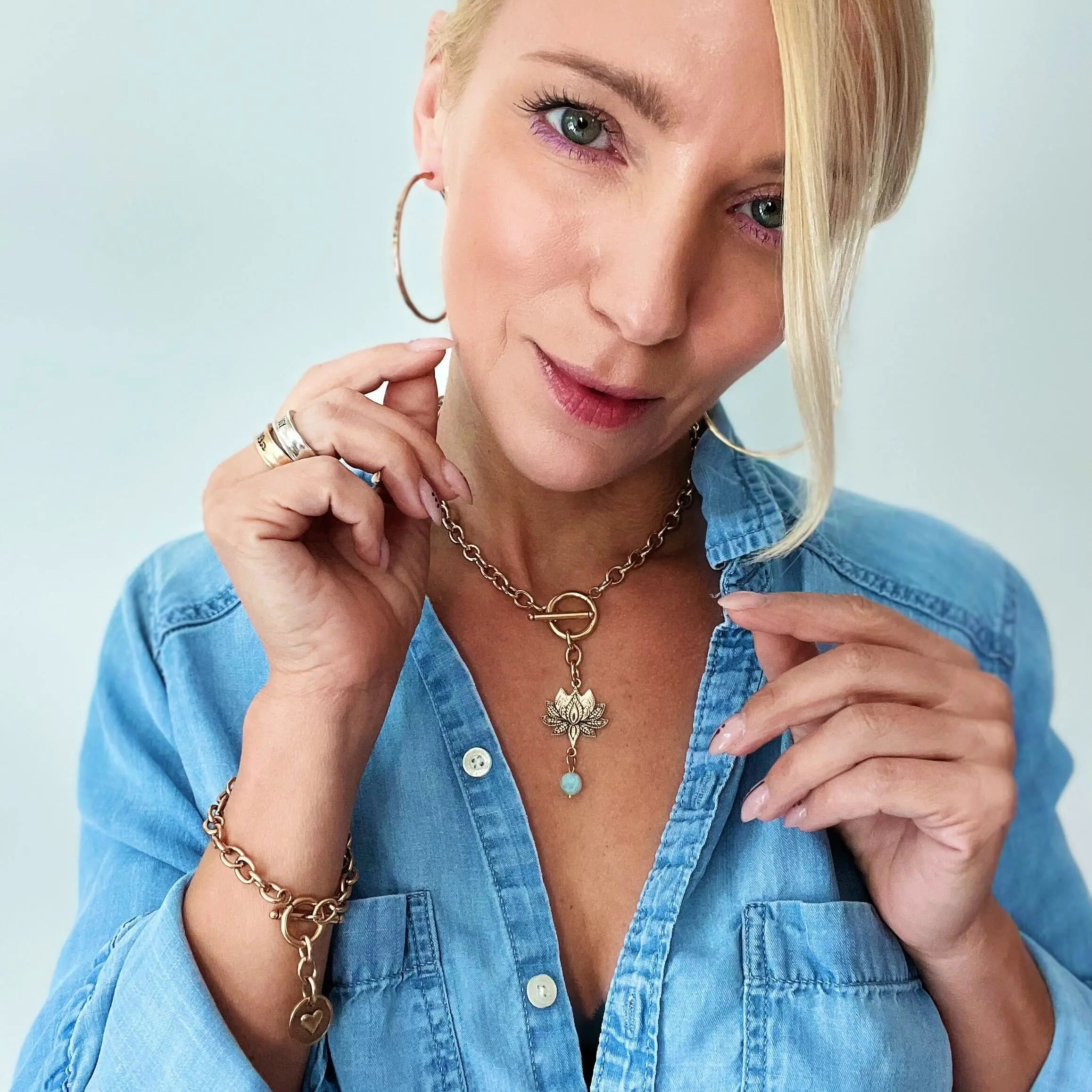 Have Faith Lotus Choker Necklace Katia Designs