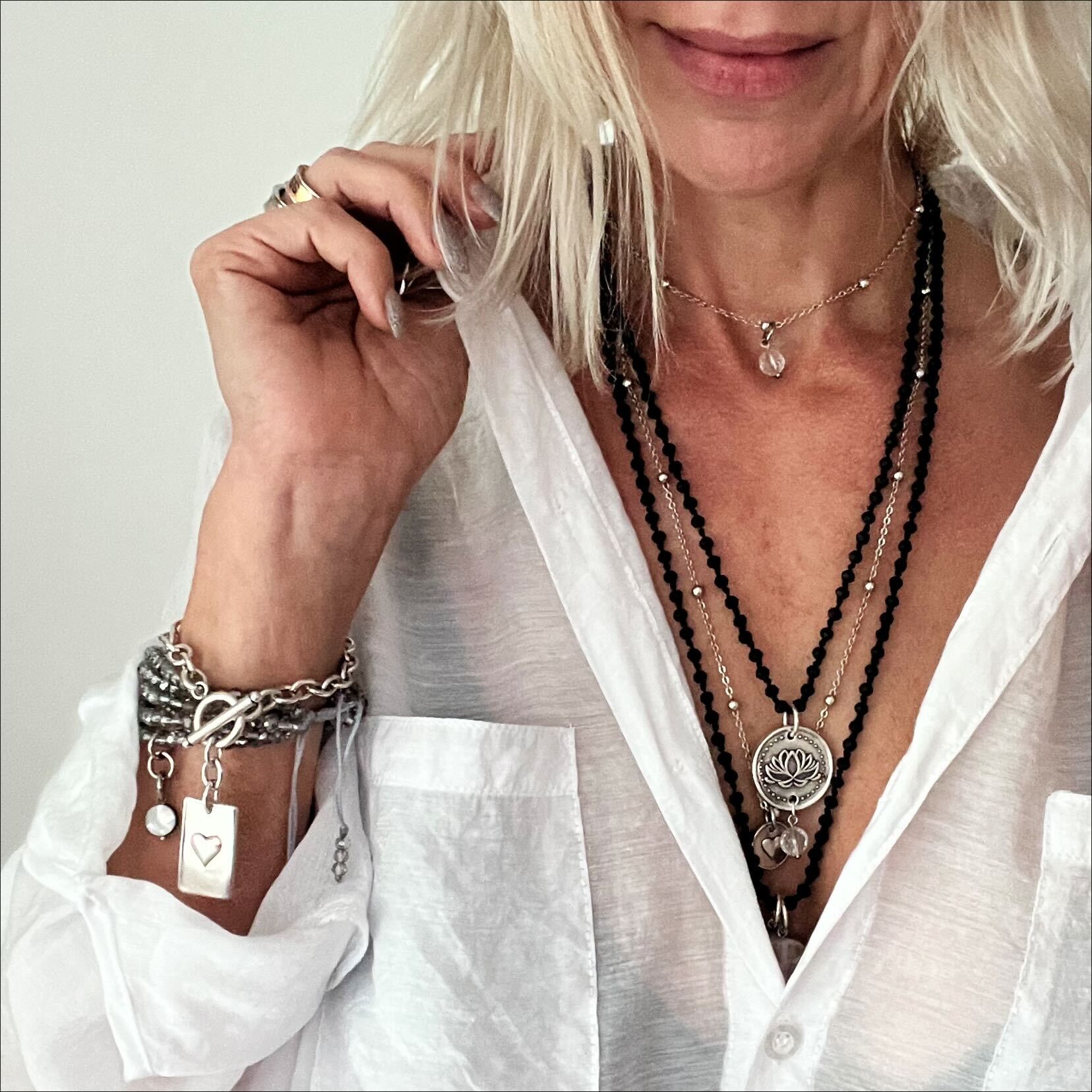 I Am Enough Heart Dainty Necklace Katia Designs