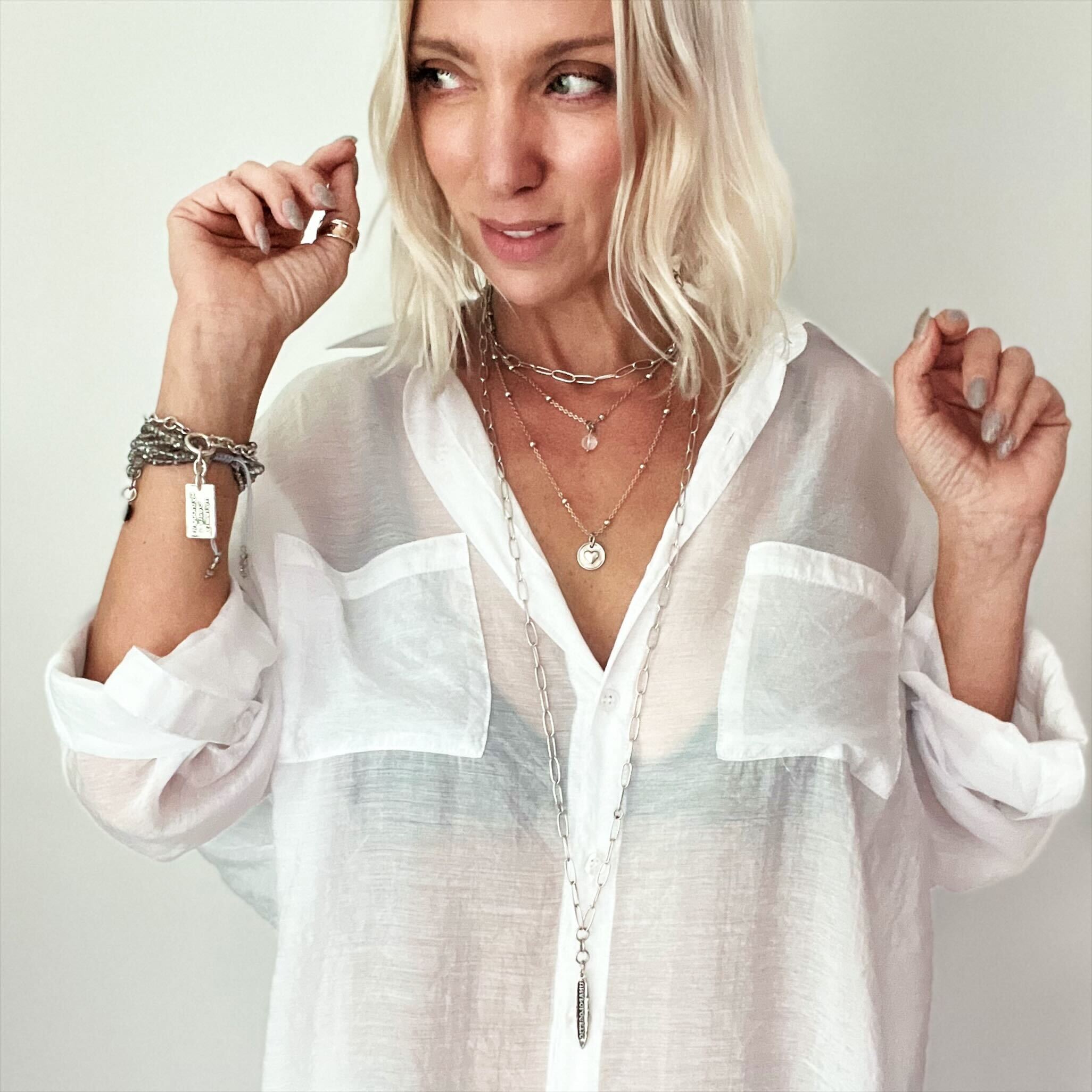 I Am Enough Heart Dainty Necklace Katia Designs