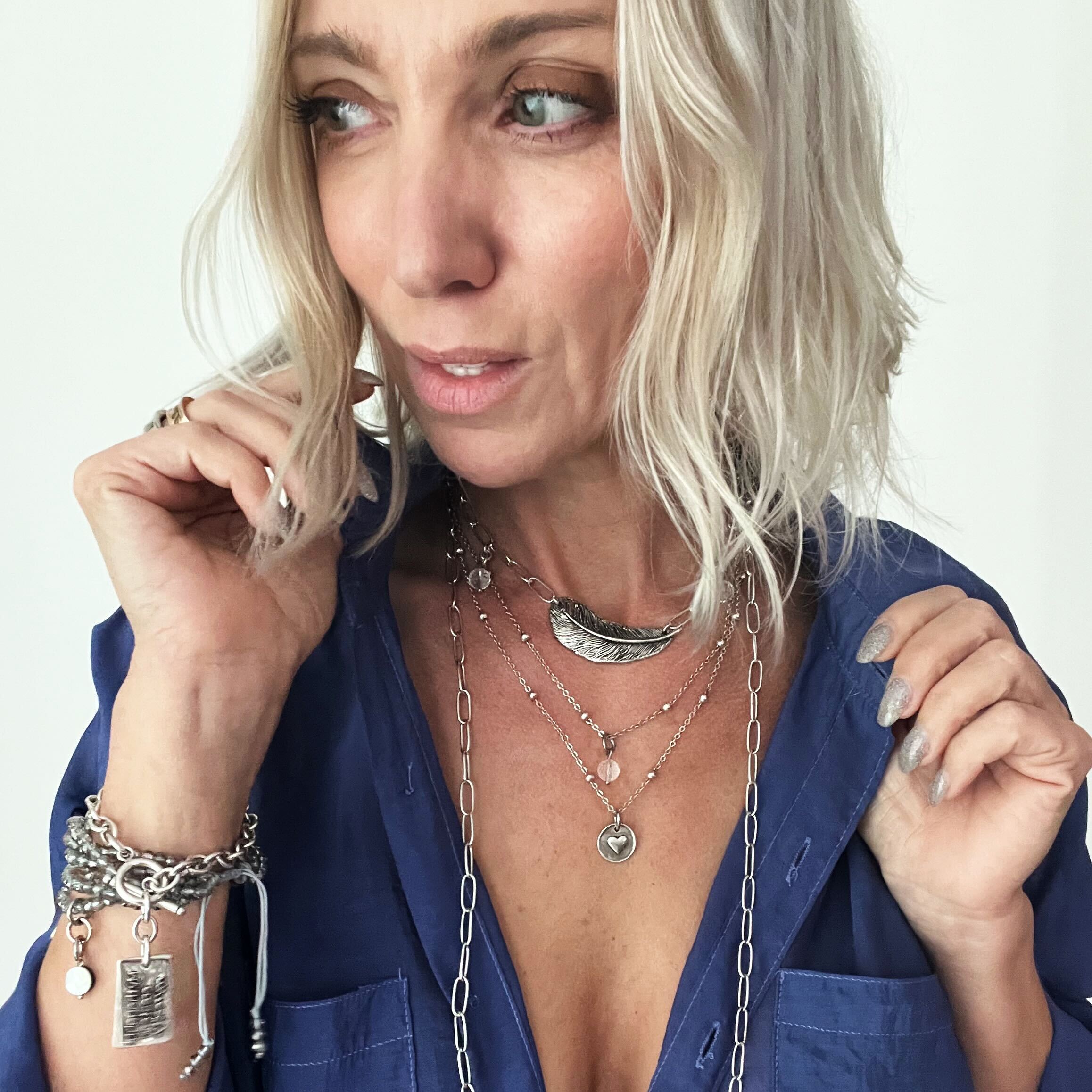 I Am Enough Heart Dainty Necklace Katia Designs