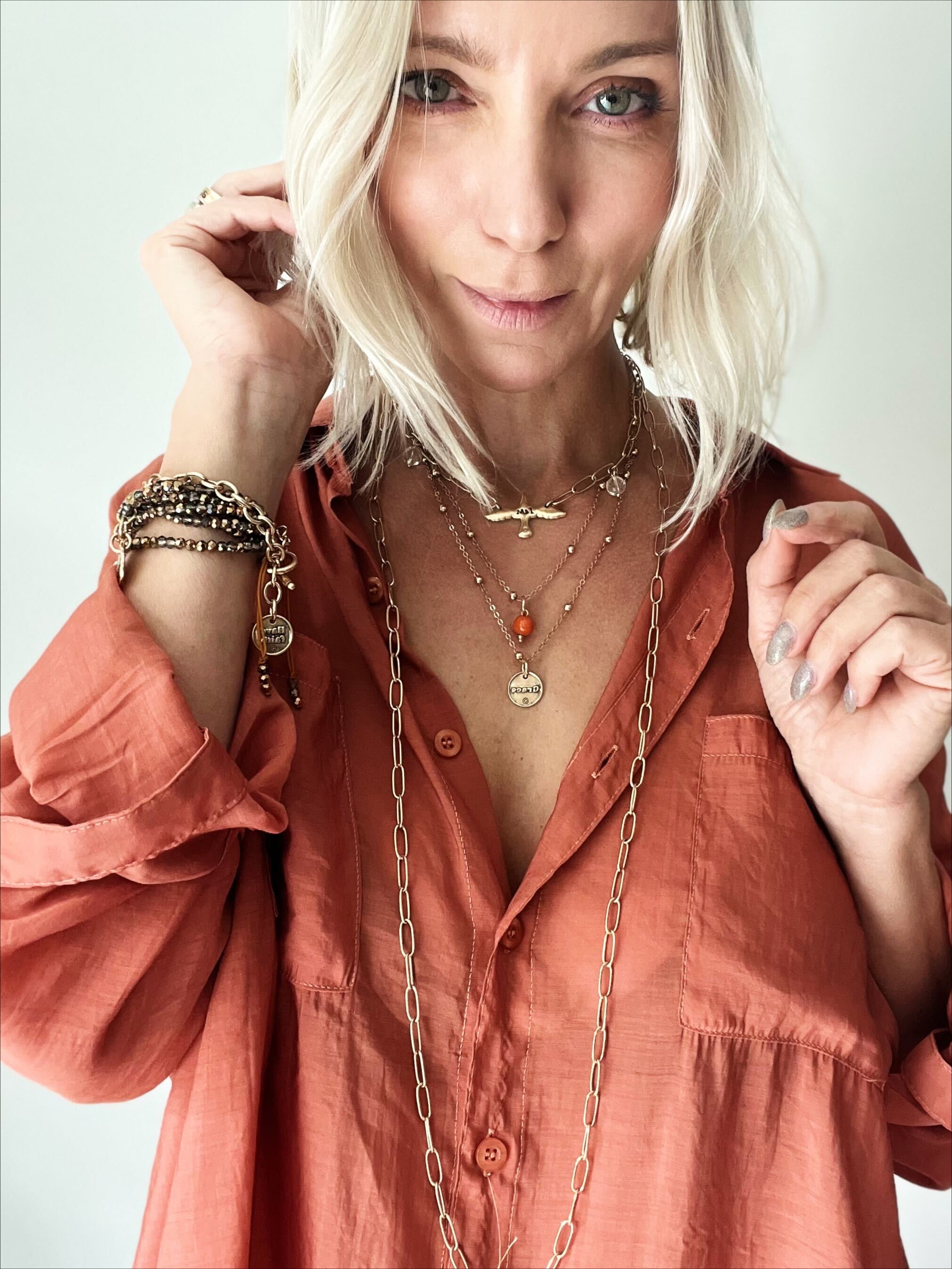 I Am Enough Heart Dainty Necklace Katia Designs