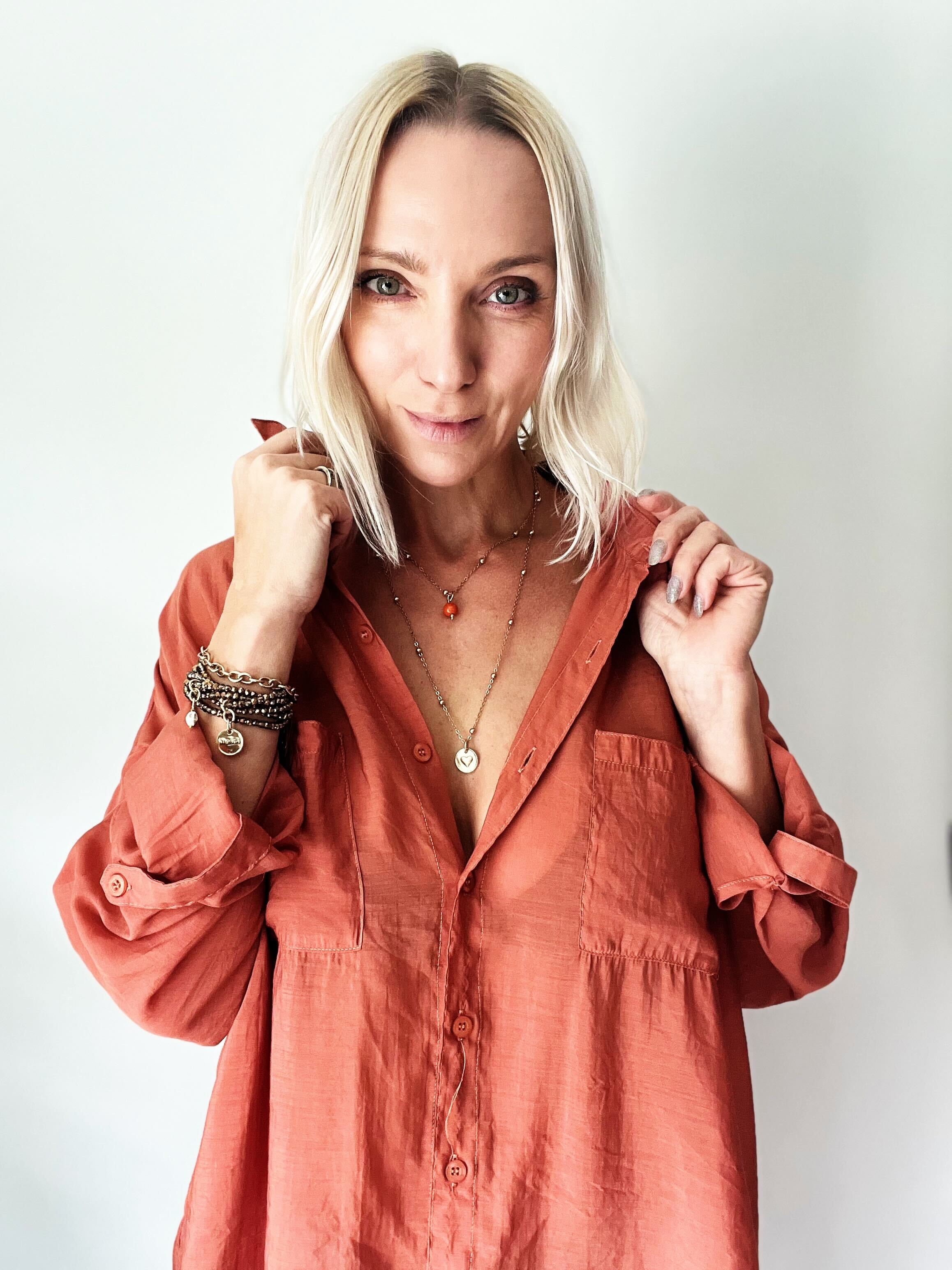 I Am Enough Heart Dainty Necklace Katia Designs