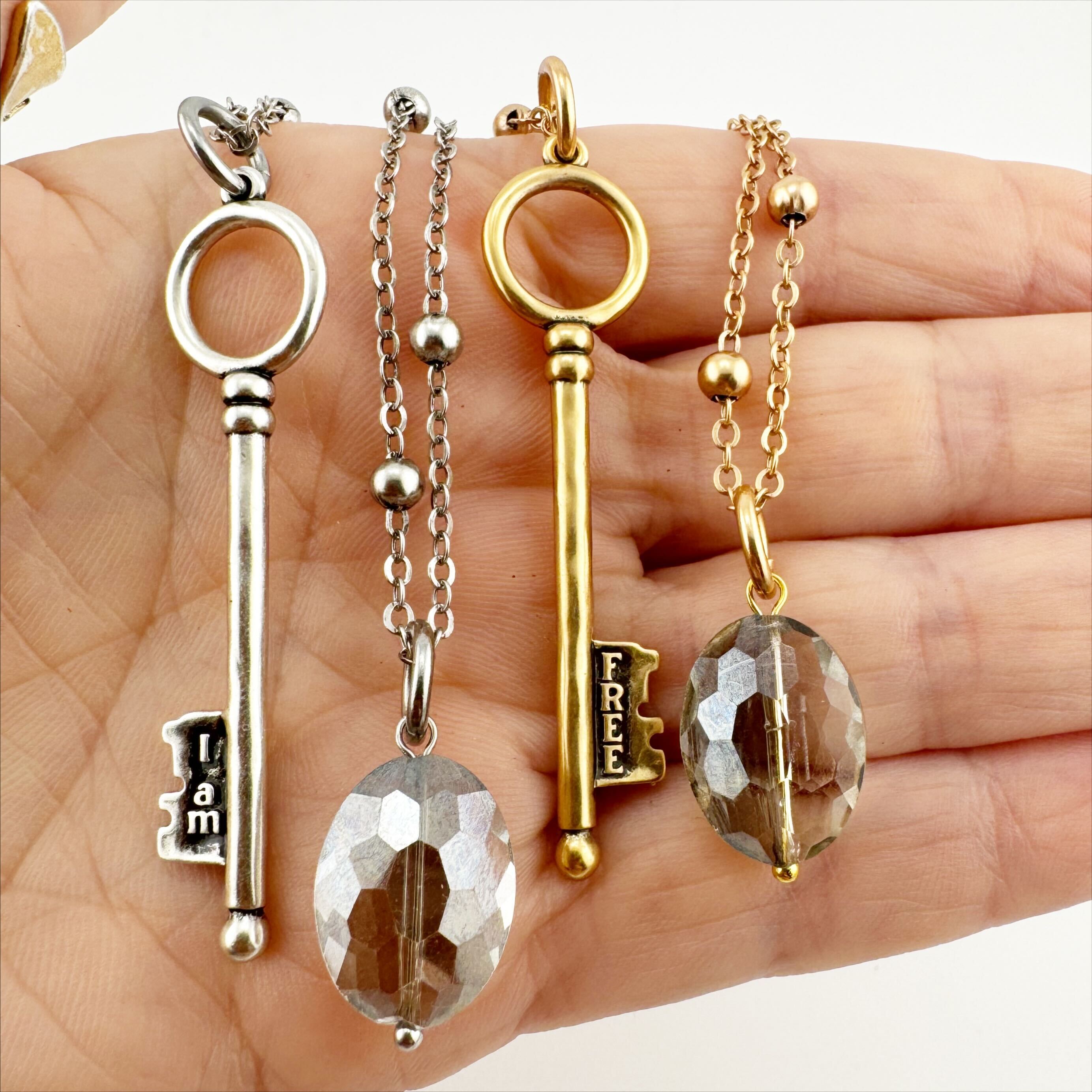 I Am Free Key Dainty Necklace Katia Designs