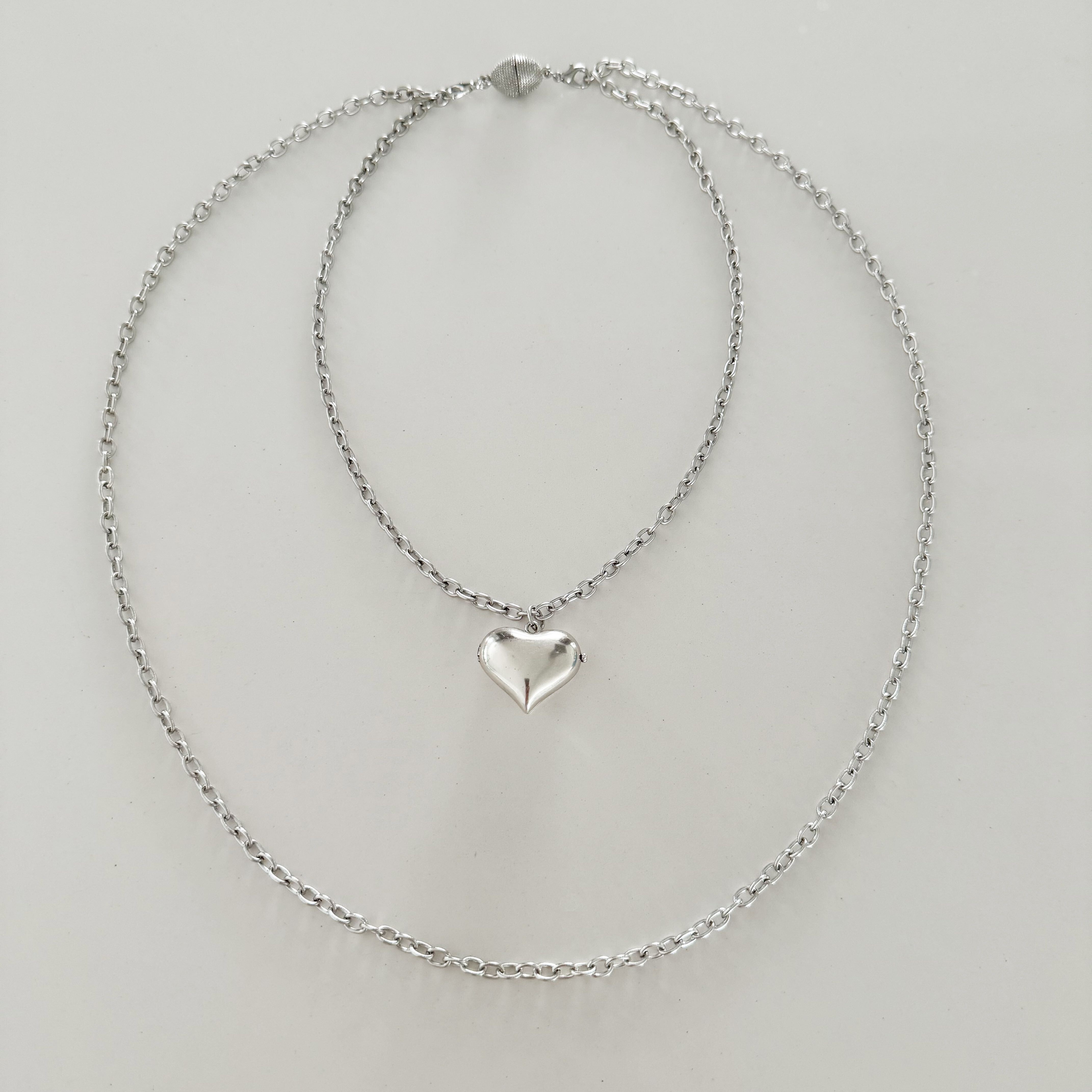 Take a Deep Breath and Let That Shit Go Heart Locket Essential Necklace Katia Designs