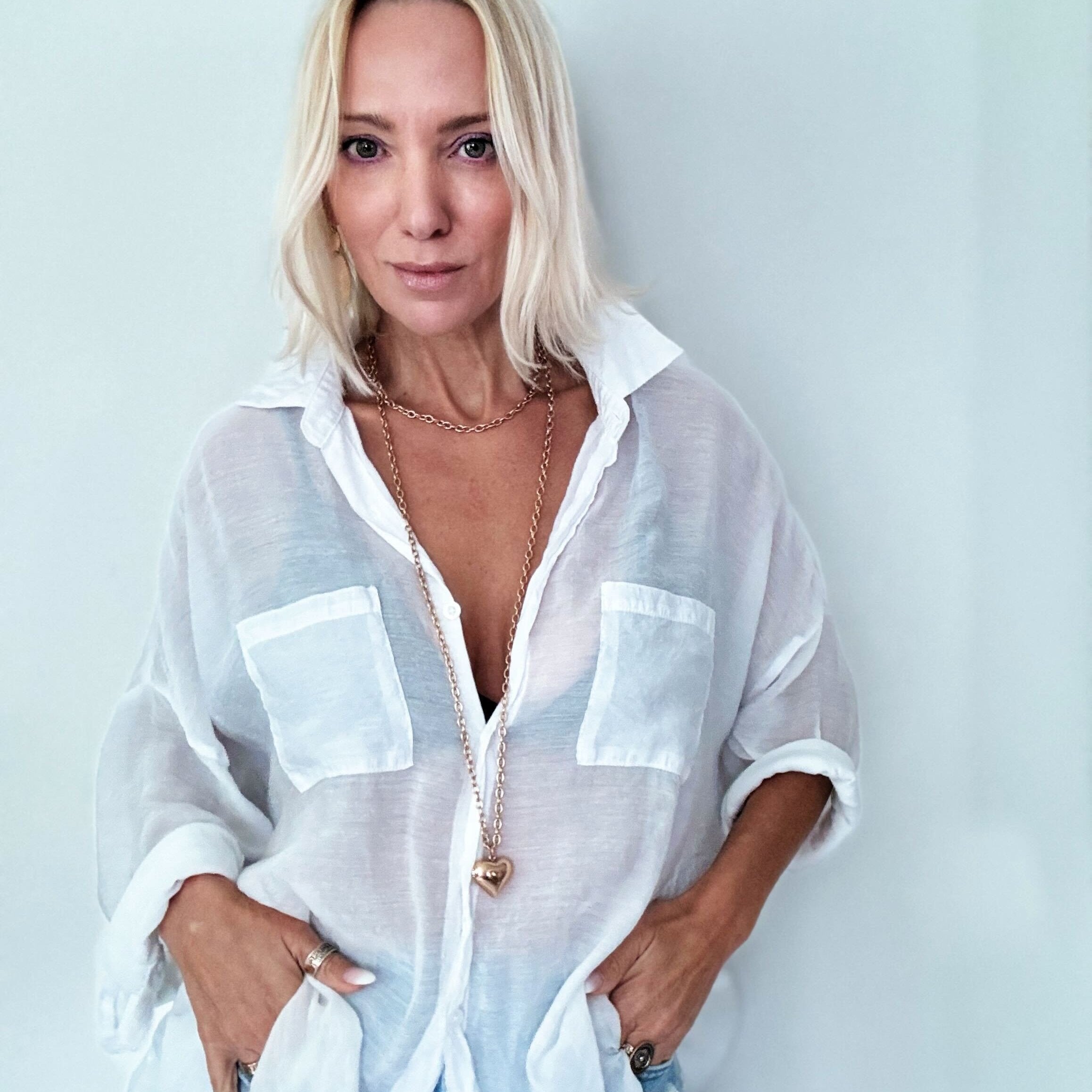 Take a Deep Breath and Let That Shit Go Heart Locket Essential Necklace Katia Designs