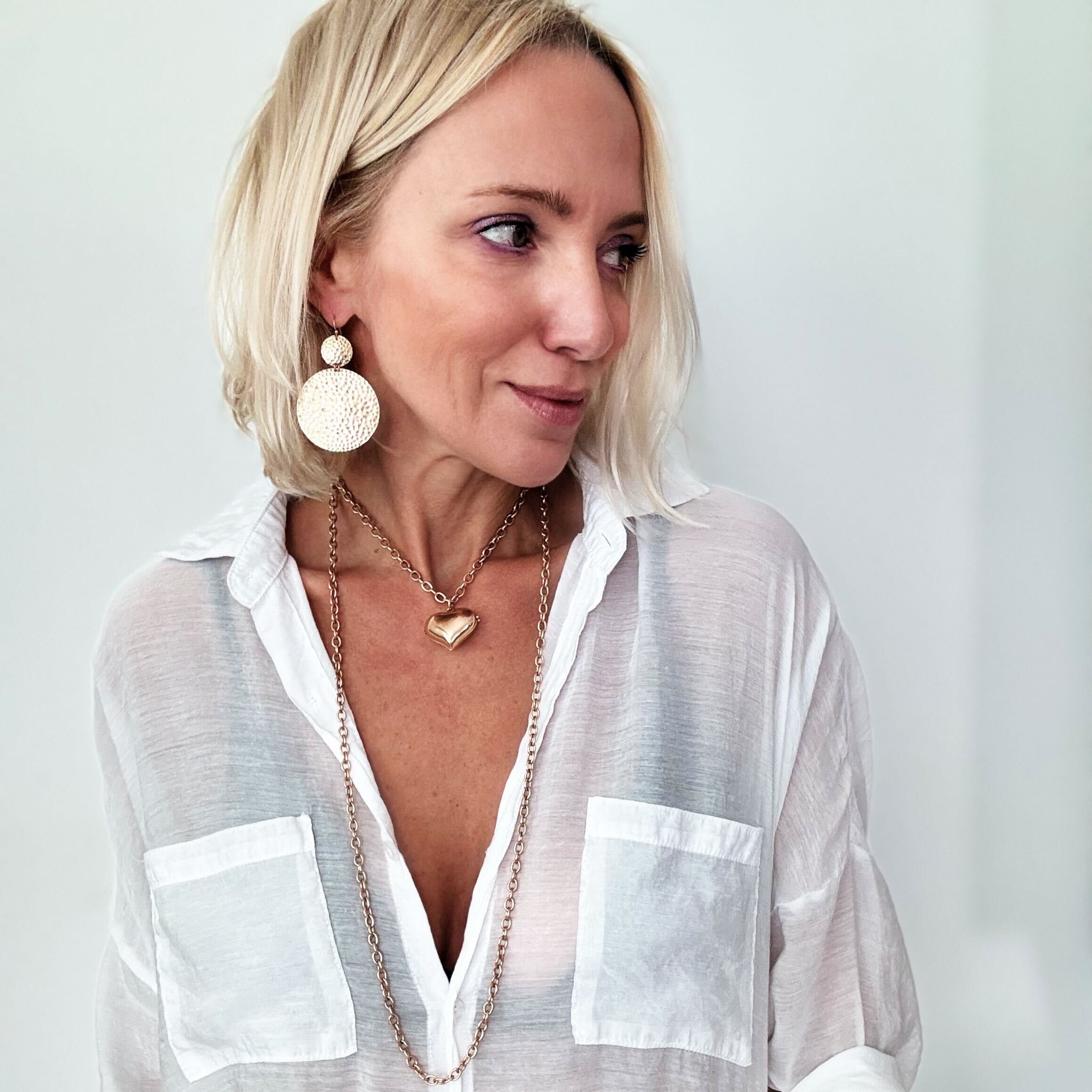 Take a Deep Breath and Let That Shit Go Heart Locket Essential Necklace Katia Designs