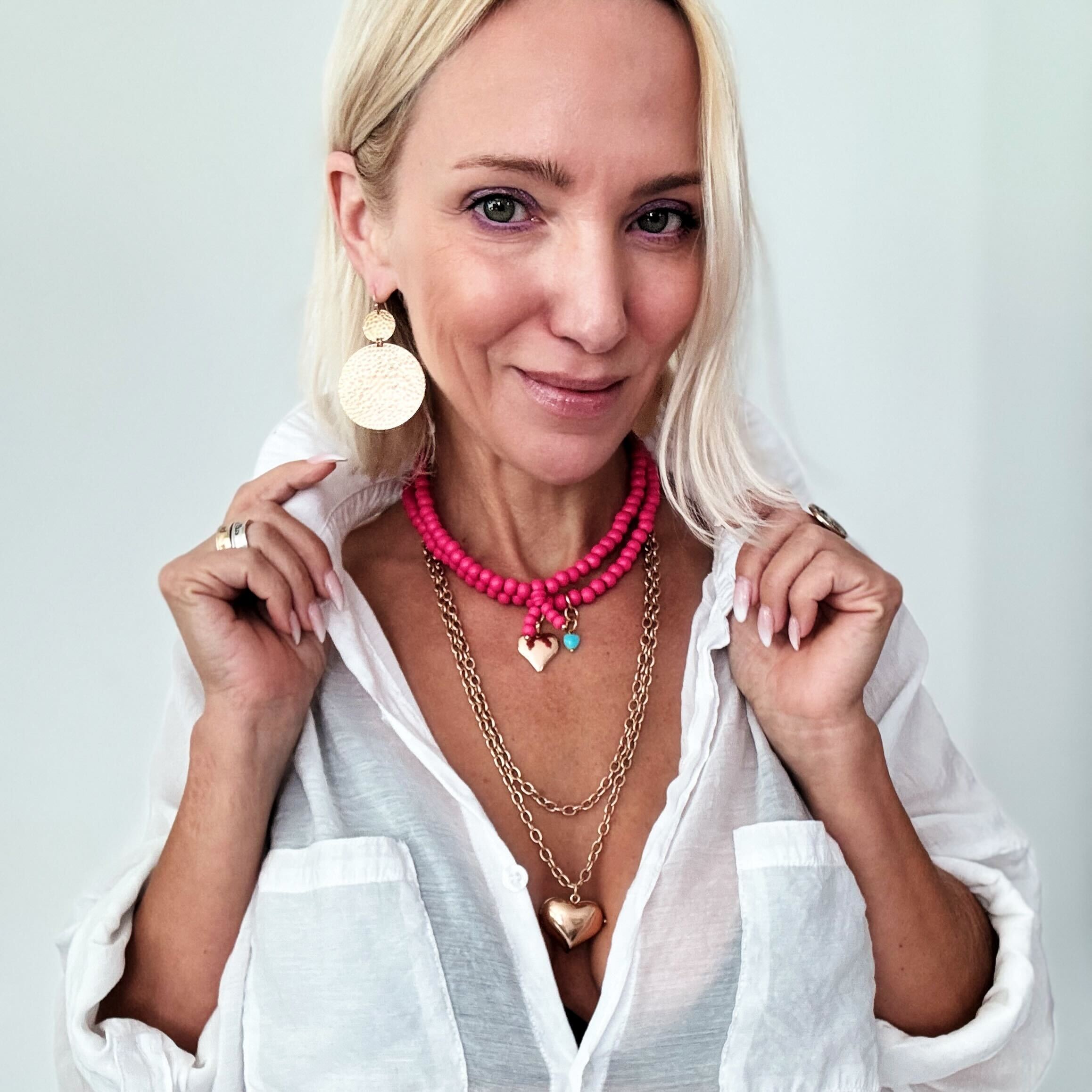 Take a Deep Breath and Let That Shit Go Heart Locket Essential Necklace Katia Designs