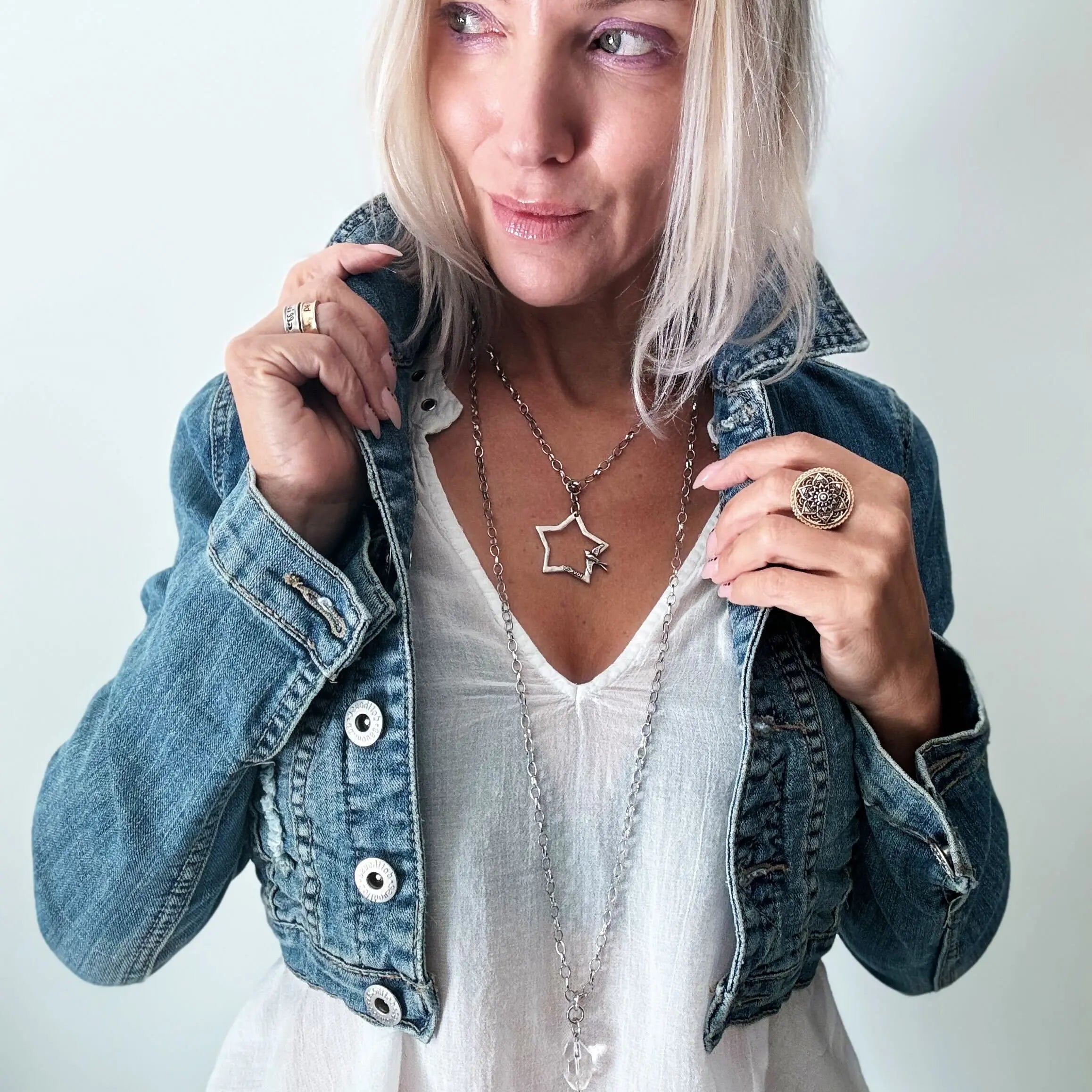 Peace & Love Star and Bird Original Lite Necklace Katia Designs