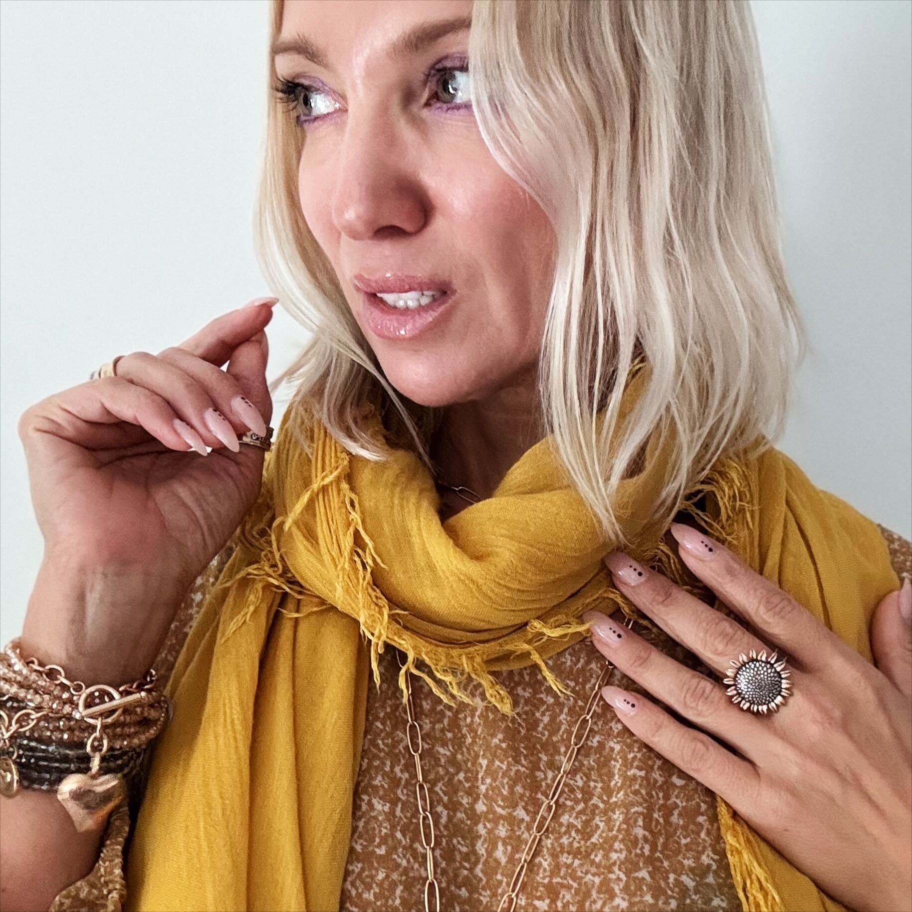 Have Faith Sunflower Inspire Adjustable Ring Katia Designs