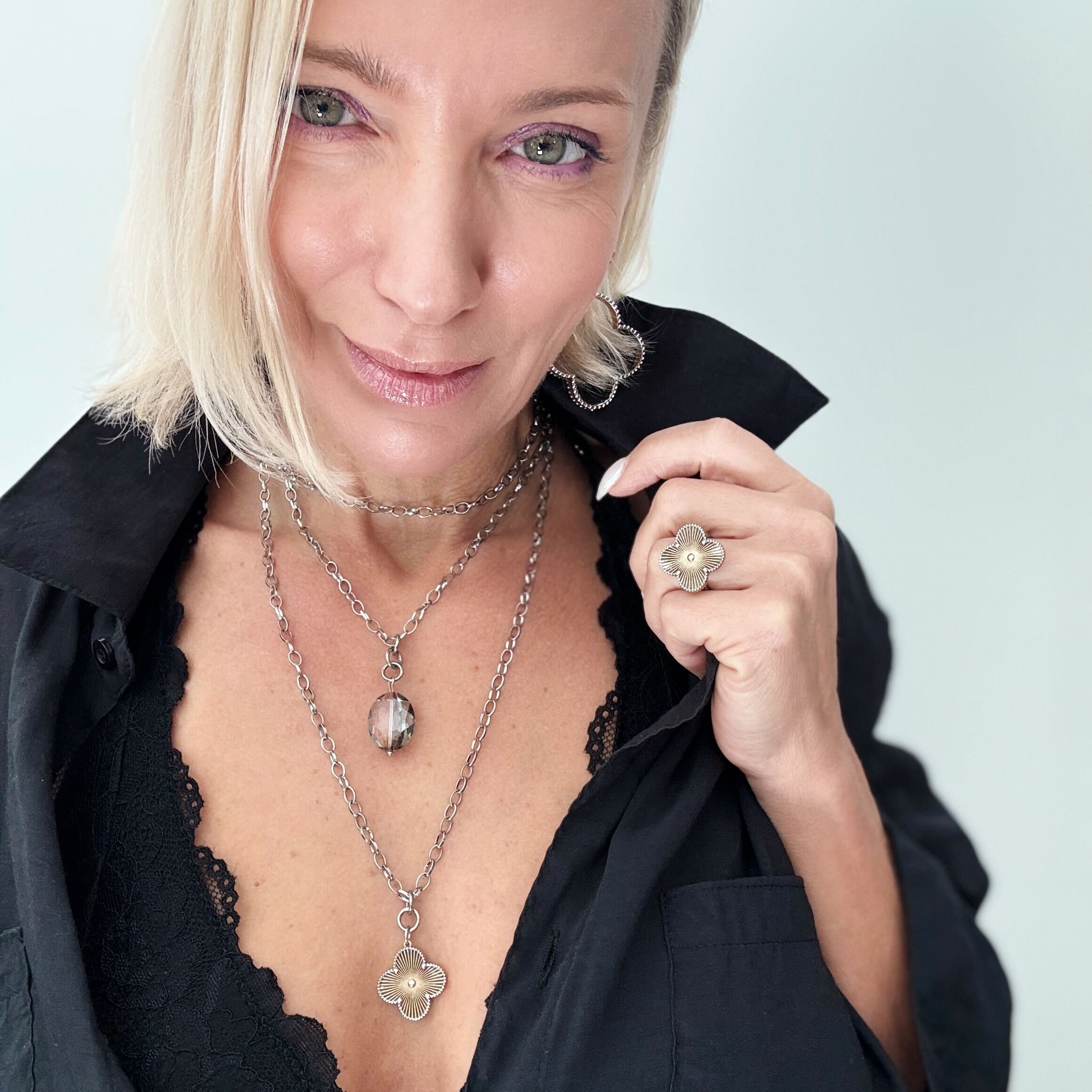 All is Well Clover Original Lite Necklace Katia Designs