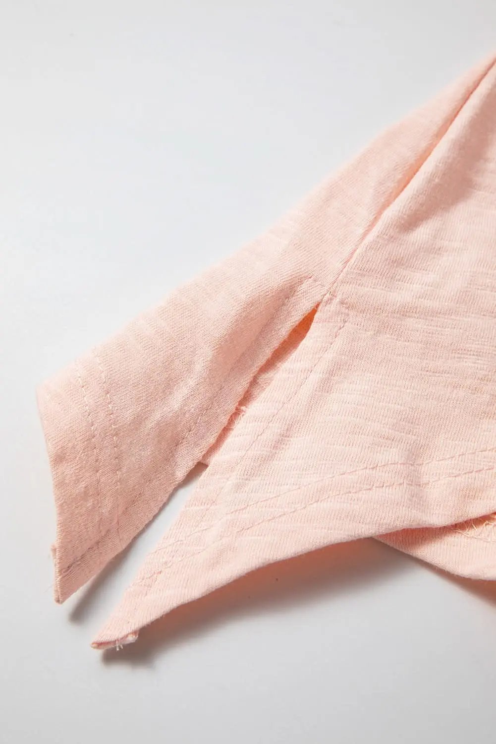 Pink Flower Patchwork Exposed Seam Oversized High Low Top - Love Salve 