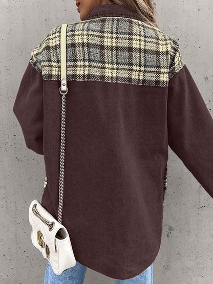 Plaid Oversized Cotton Jacket - Love Salve 