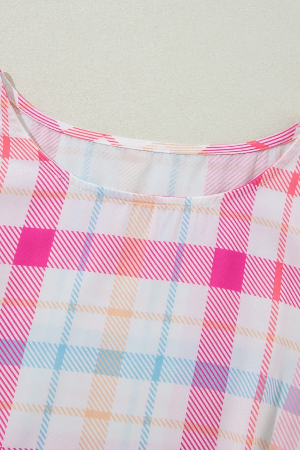 Plaid Tie-Front Dress Short Sleeve for Effortless Style 