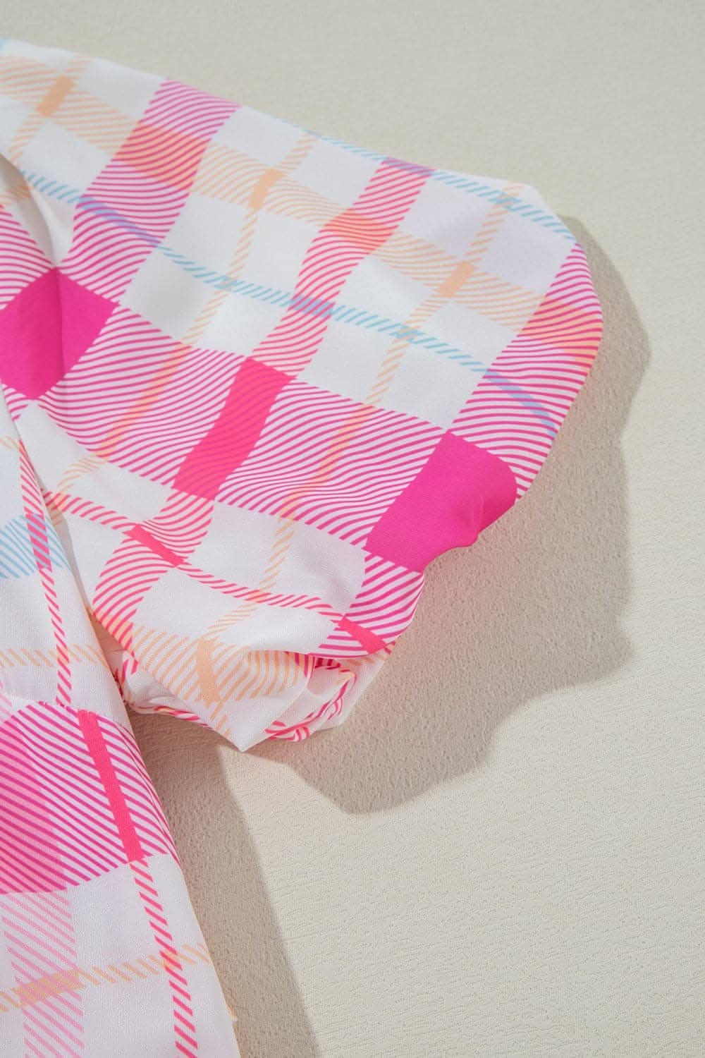 Plaid Tie-Front Dress Short Sleeve for Effortless Style 