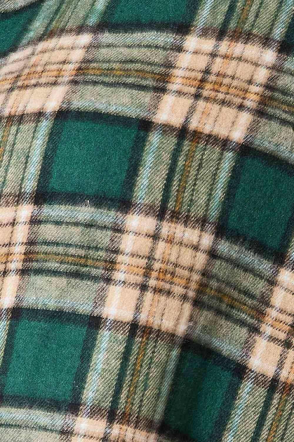 Plaid collared shirt - elegant style - Love Salve 