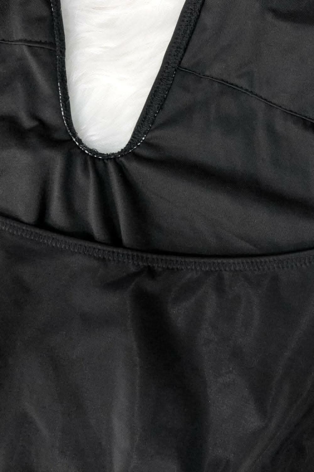 Plunge halter one-piece swimsuit 