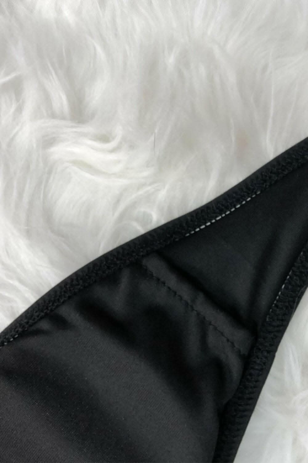 Plunge halter one-piece swimsuit 