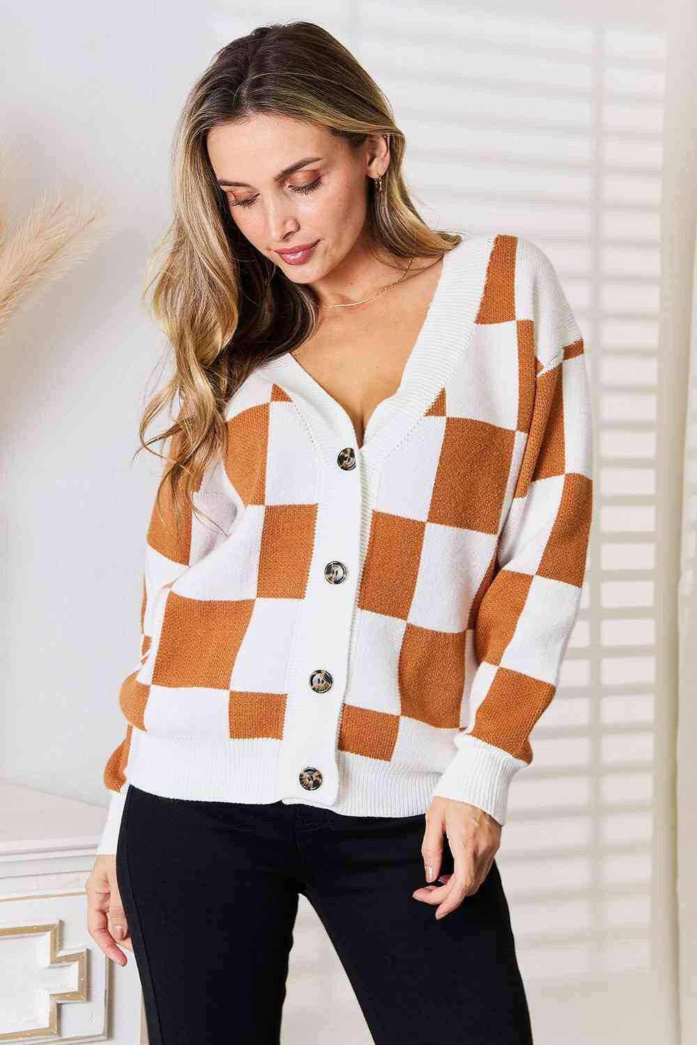 Plush oversized v-neck cardigan 