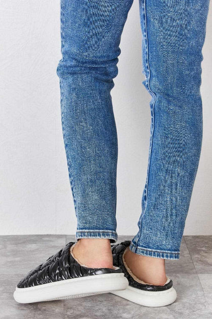 Plush puffer slippers by melody 